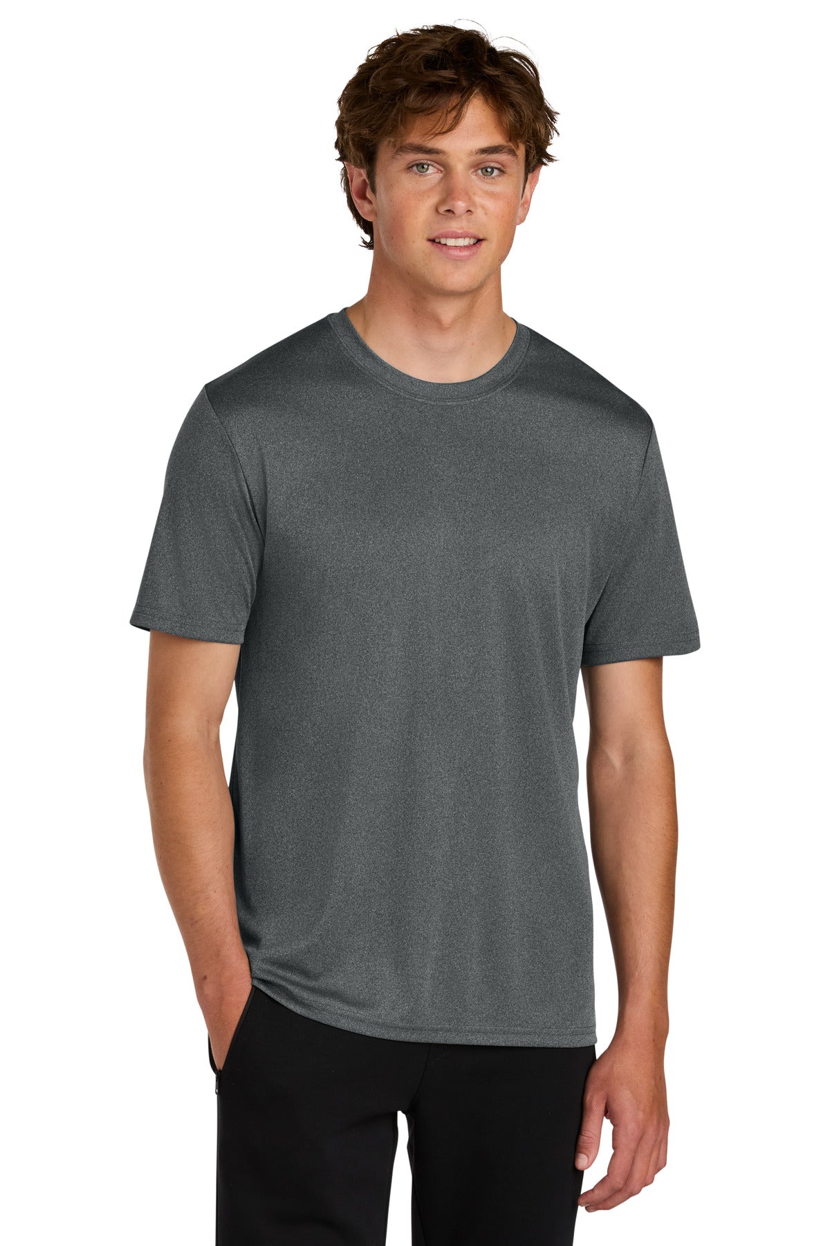 Custom Embroidery or DTF Print - Port & Co ® Heather Performance Tee PC390