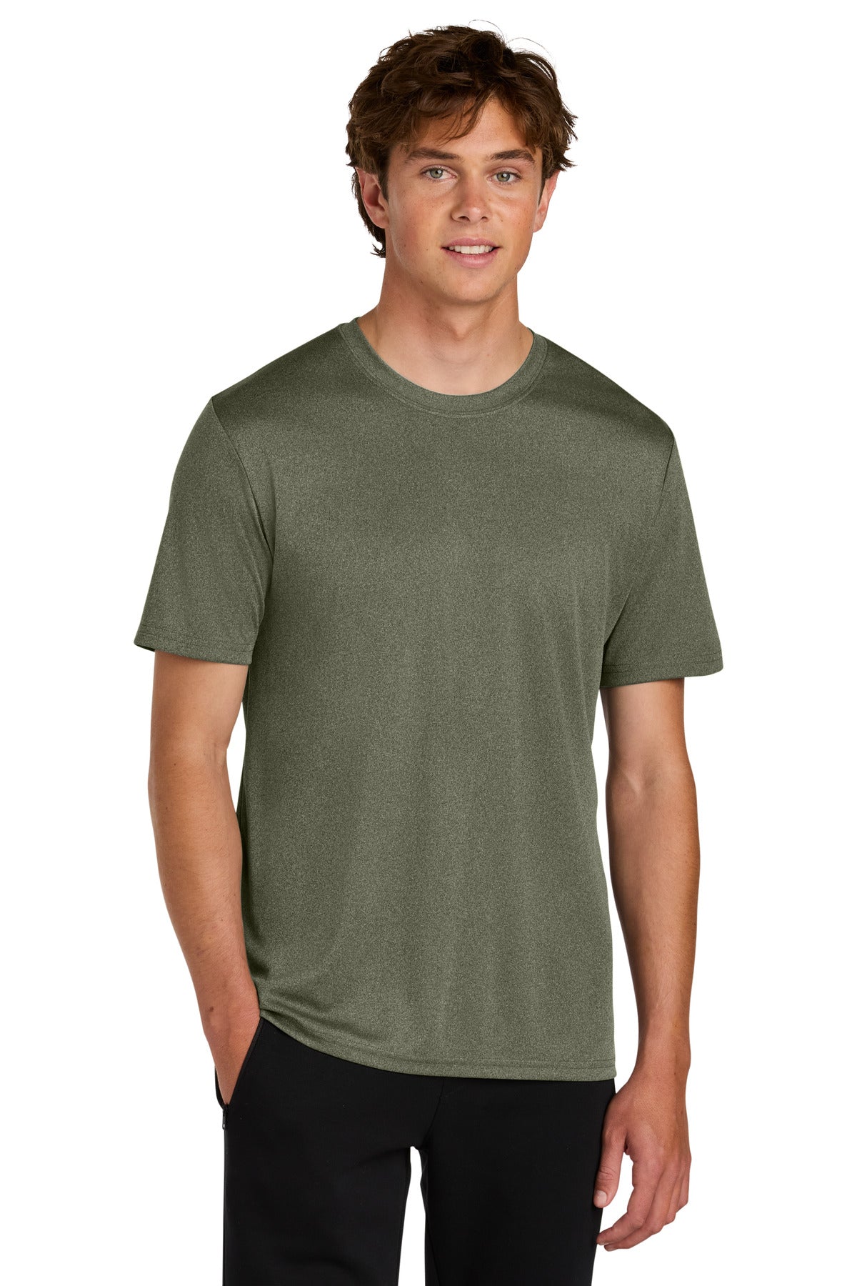 Custom Embroidery or DTF Print - Port & Co ® Heather Performance Tee PC390