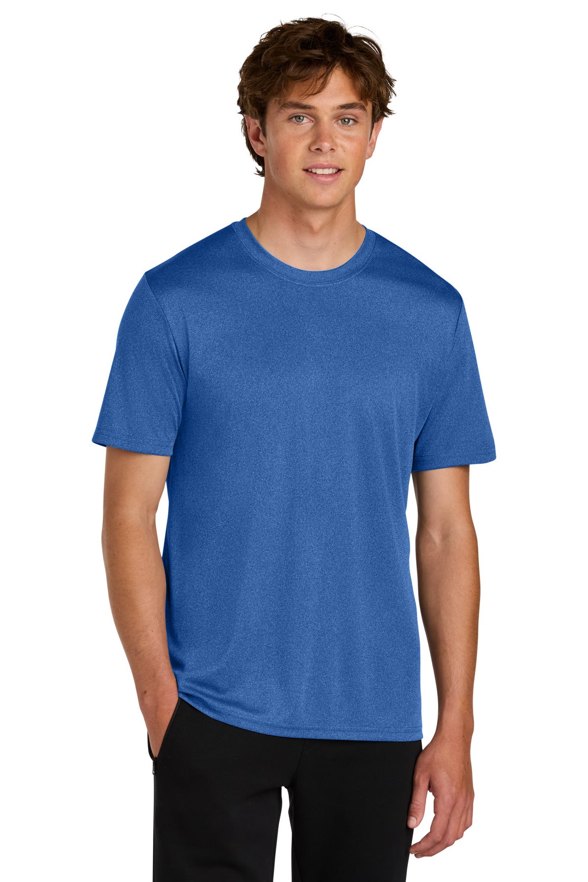 Custom Embroidery or DTF Print - Port & Co ® Heather Performance Tee PC390