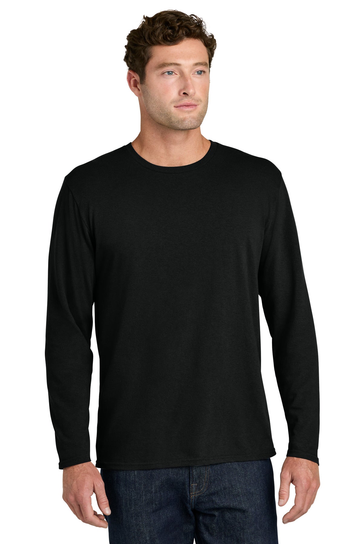 Custom Embroidery or DTF Print - Port & Co ® Easy Cotton Long Sleeve Tee PC43LS