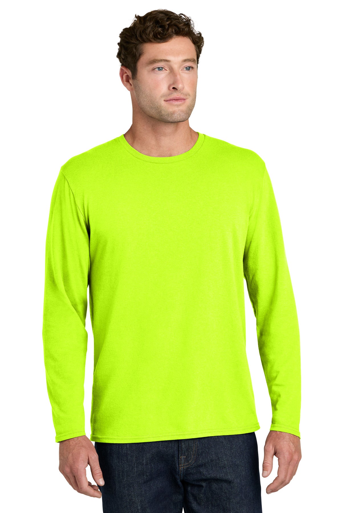 Custom Embroidery or DTF Print - Port & Co ® Easy Cotton Long Sleeve Tee PC43LS