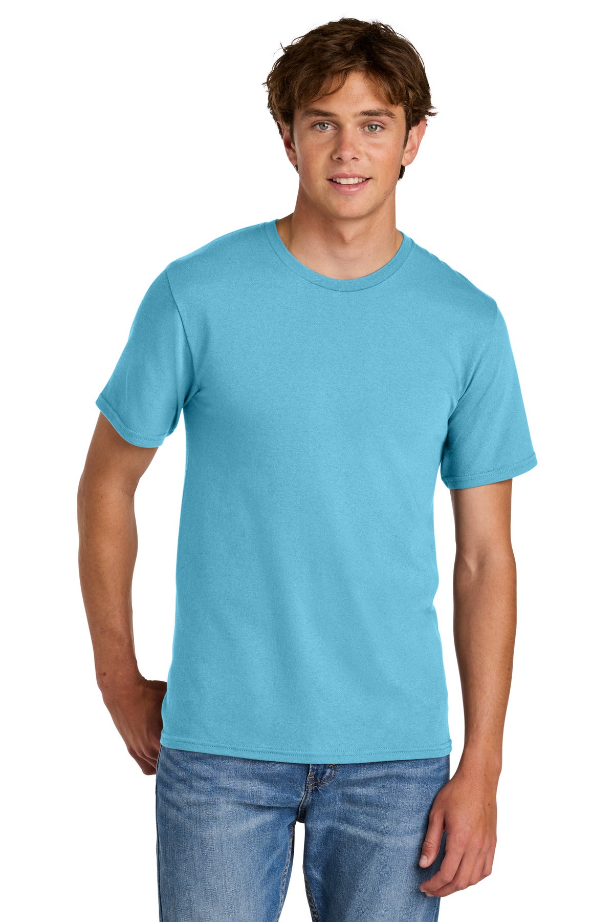 Custom Embroidery or DTF Print - Port & Co ® Easy Cotton Tee PC43