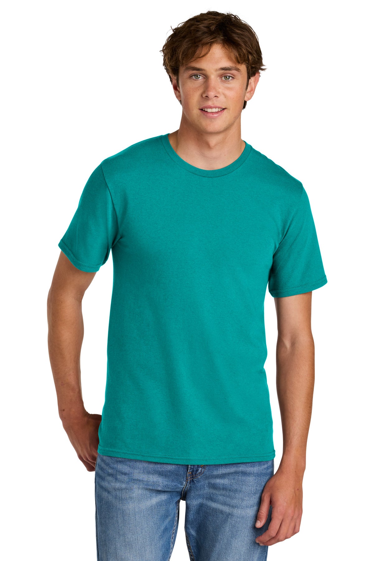 Custom Embroidery or DTF Print - Port & Co ® Easy Cotton Tee PC43