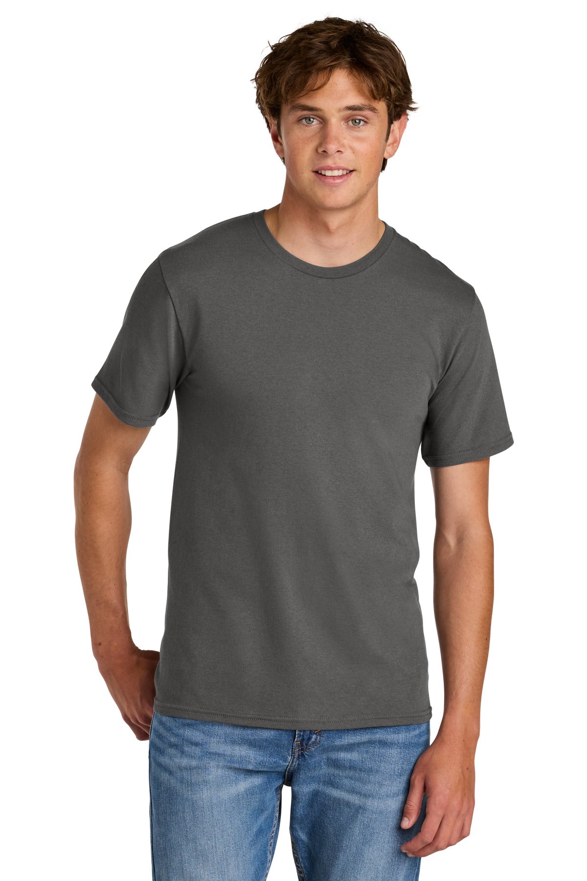 Custom Embroidery or DTF Print - Port & Co ® Easy Cotton Tee PC43
