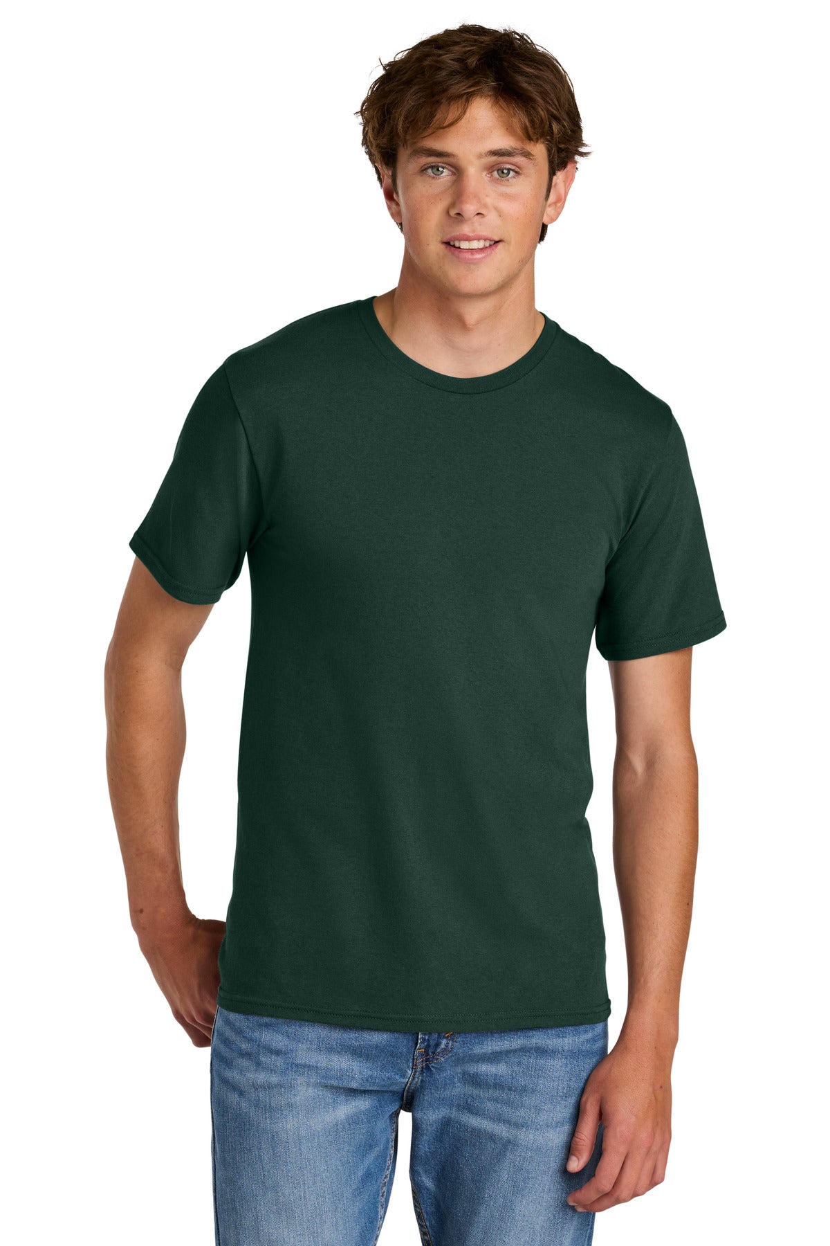 Custom Embroidery or DTF Print - Port & Co ® Easy Cotton Tee PC43