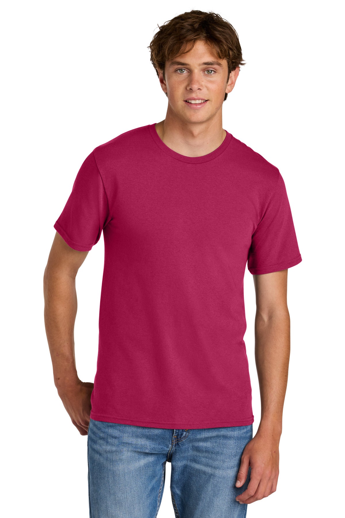 Custom Embroidery or DTF Print - Port & Co ® Easy Cotton Tee PC43