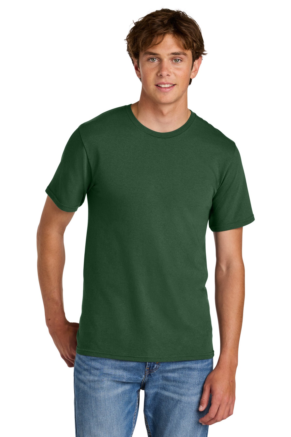 Custom Embroidery or DTF Print - Port & Co ® Easy Cotton Tee PC43