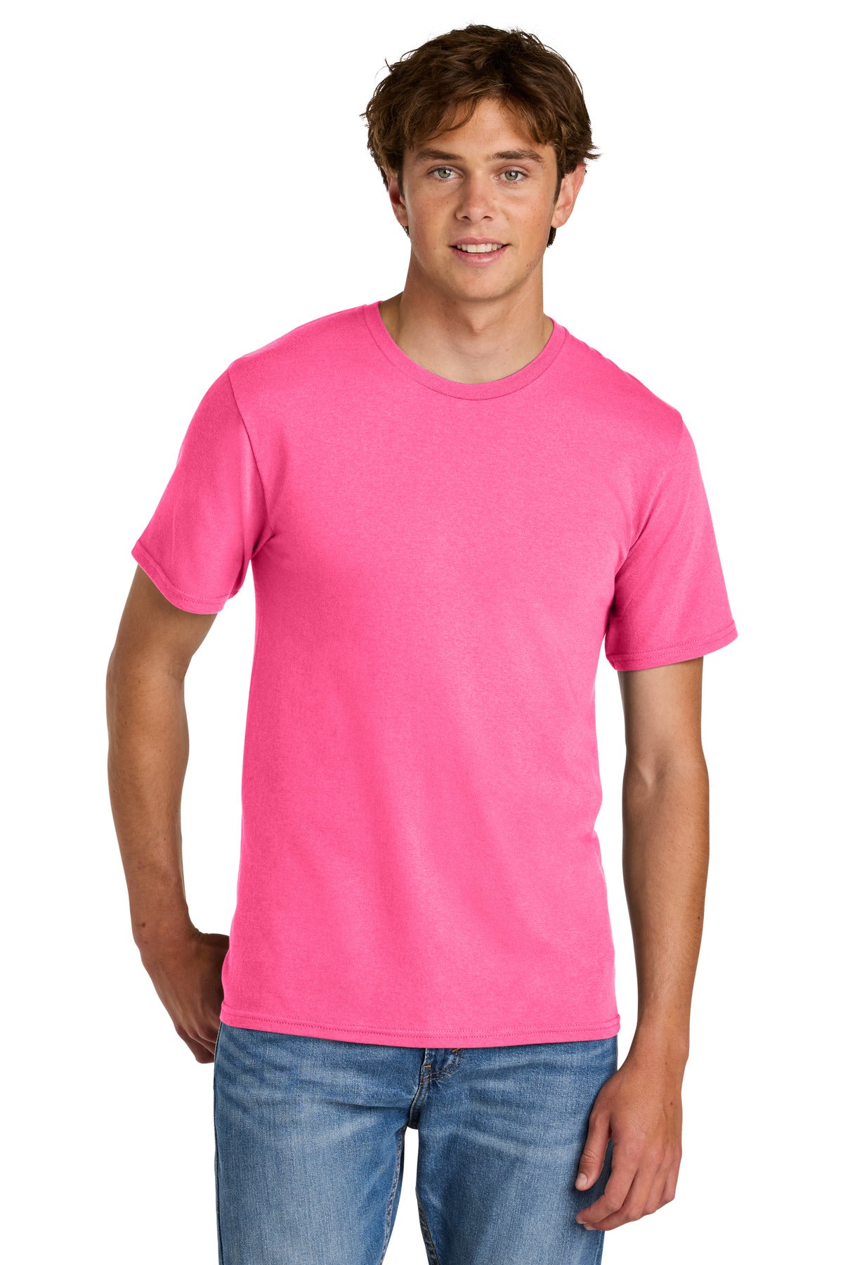 Custom Embroidery or DTF Print - Port & Co ® Easy Cotton Tee PC43