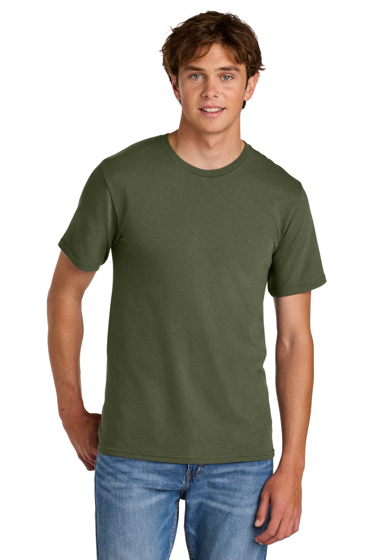Custom Embroidery or DTF Print - Port & Co ® Easy Cotton Tee PC43
