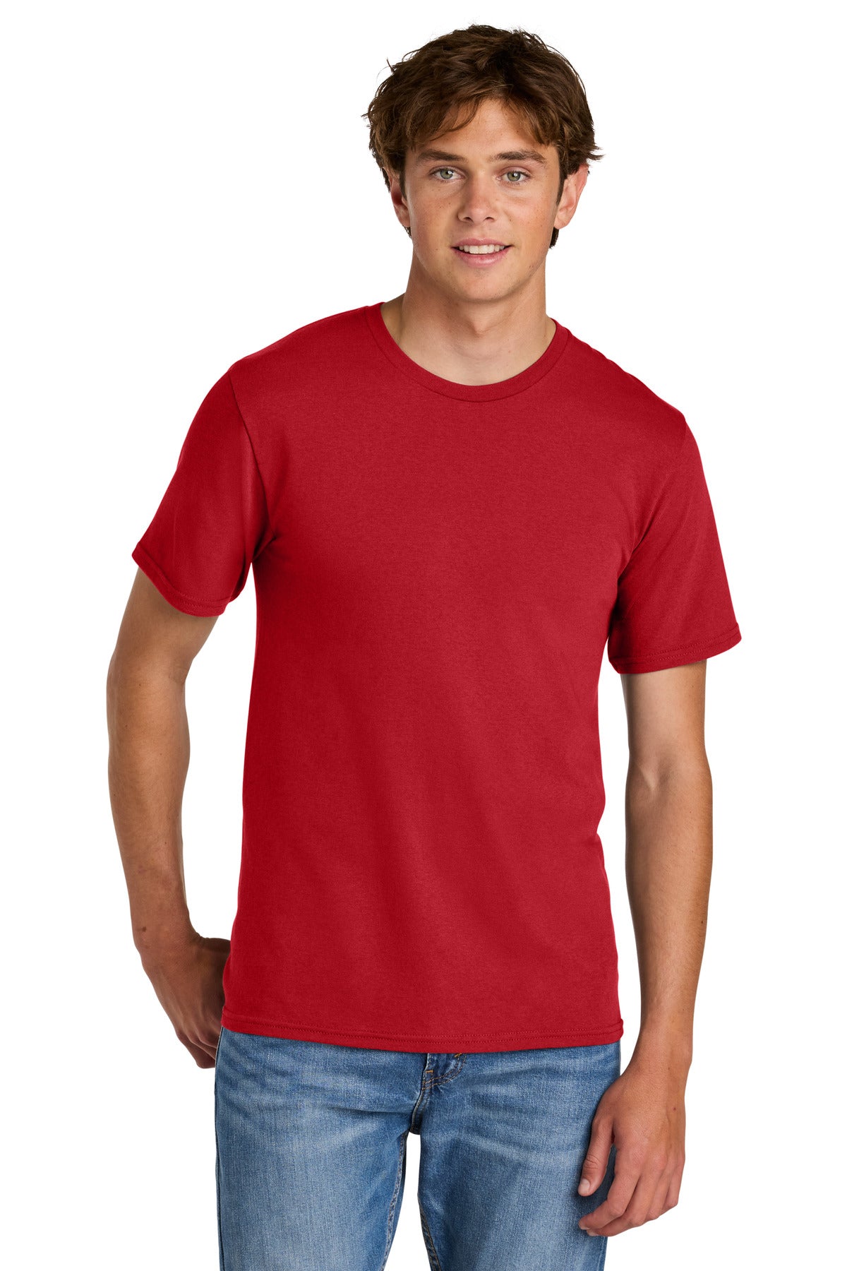 Custom Embroidery or DTF Print - Port & Co ® Easy Cotton Tee PC43