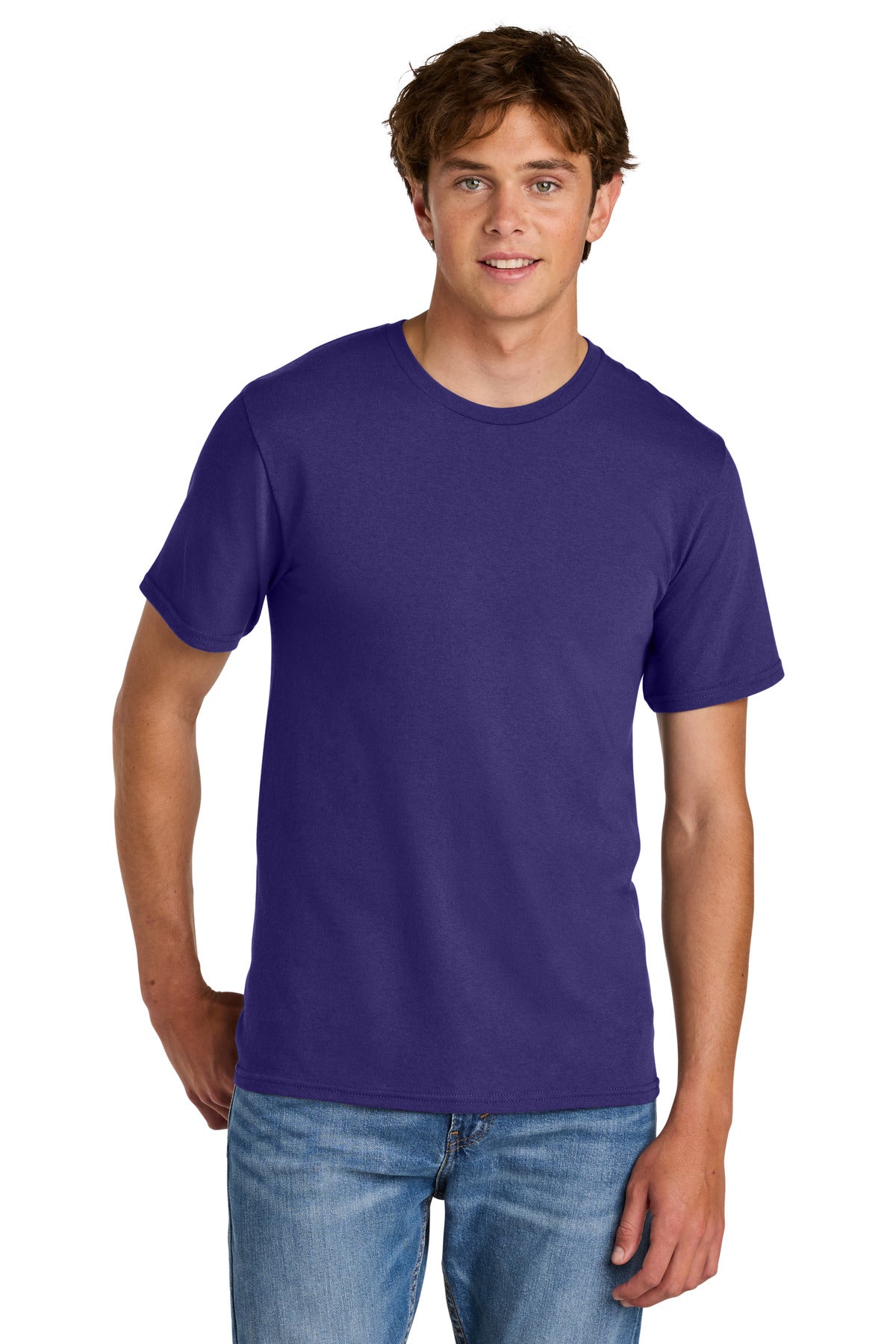 Custom Embroidery or DTF Print - Port & Co ® Easy Cotton Tee PC43