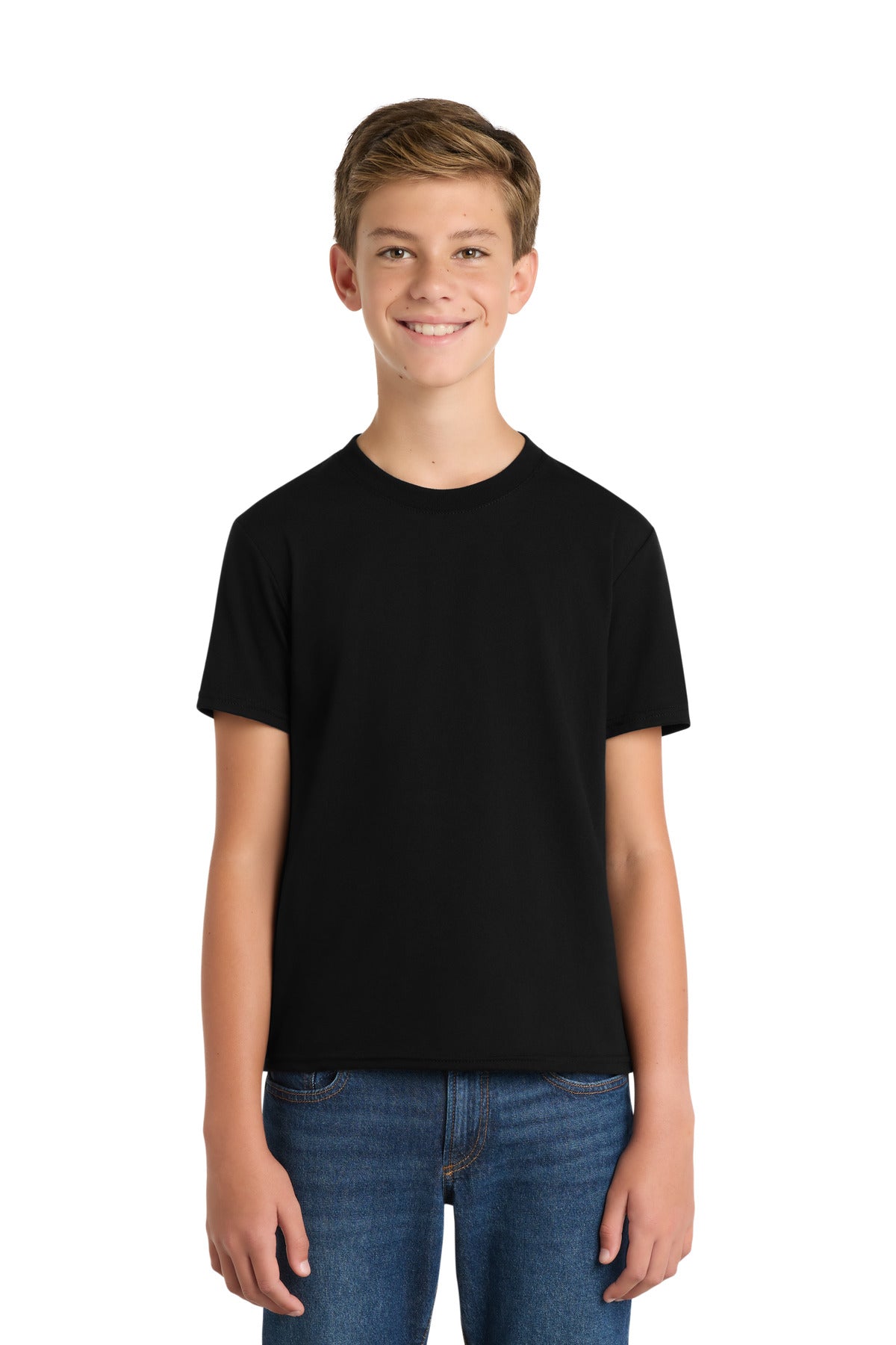 Custom Embroidery or DTF Print - Port & Co ® Youth Fan Favorite ™ Blend Tee. PC455Y