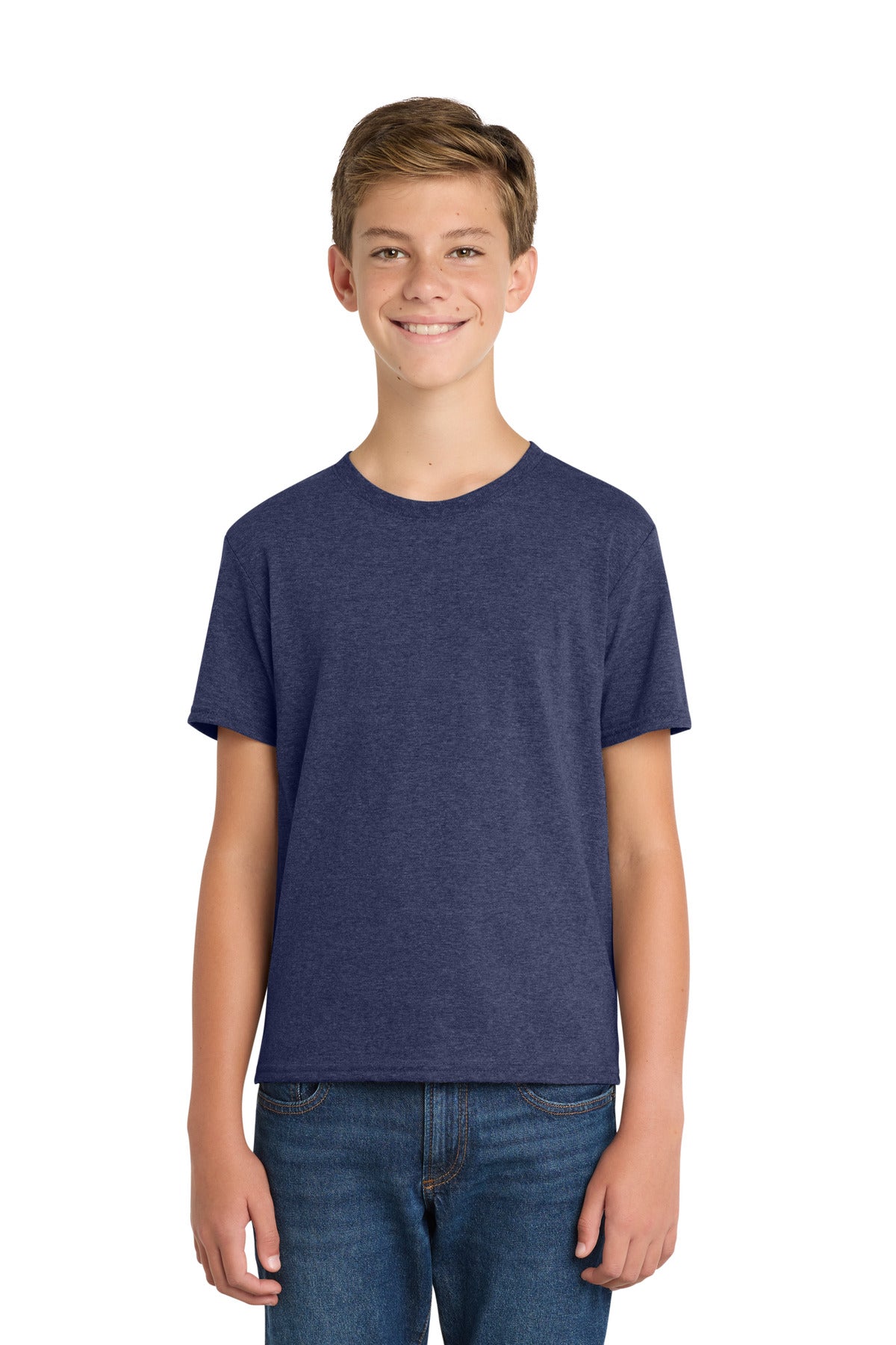 Custom Embroidery or DTF Print - Port & Co ® Youth Fan Favorite ™ Blend Tee. PC455Y