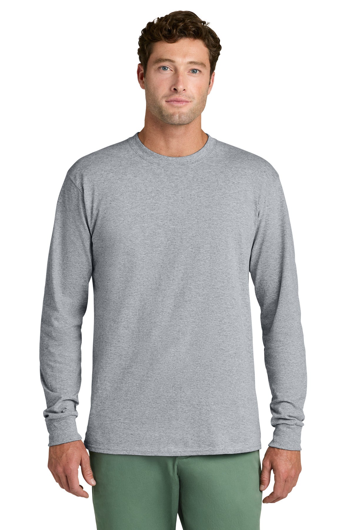 Custom Embroidery or DTF Print - Port & Co ® Long Sleeve Core Cotton Tee. PC54LS