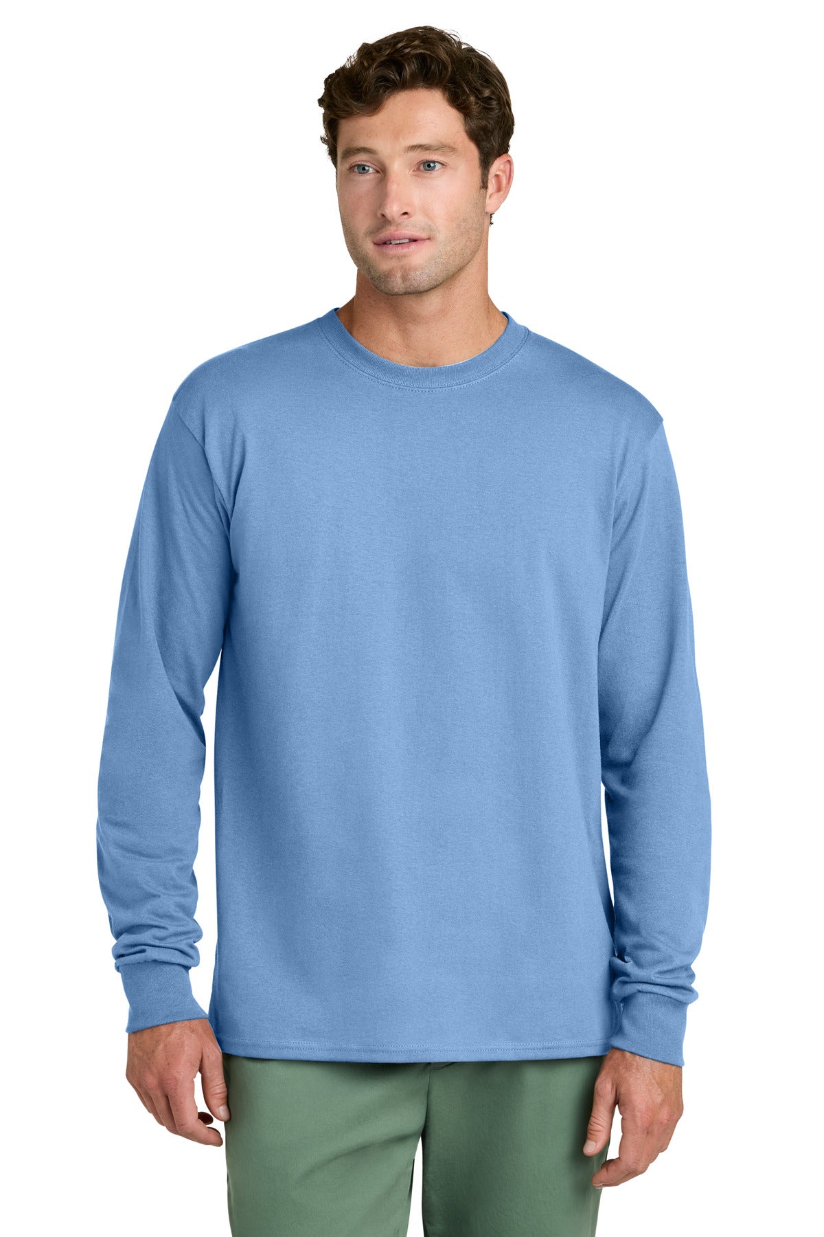 Custom Embroidery or DTF Print - Port & Co ® Long Sleeve Core Cotton Tee. PC54LS