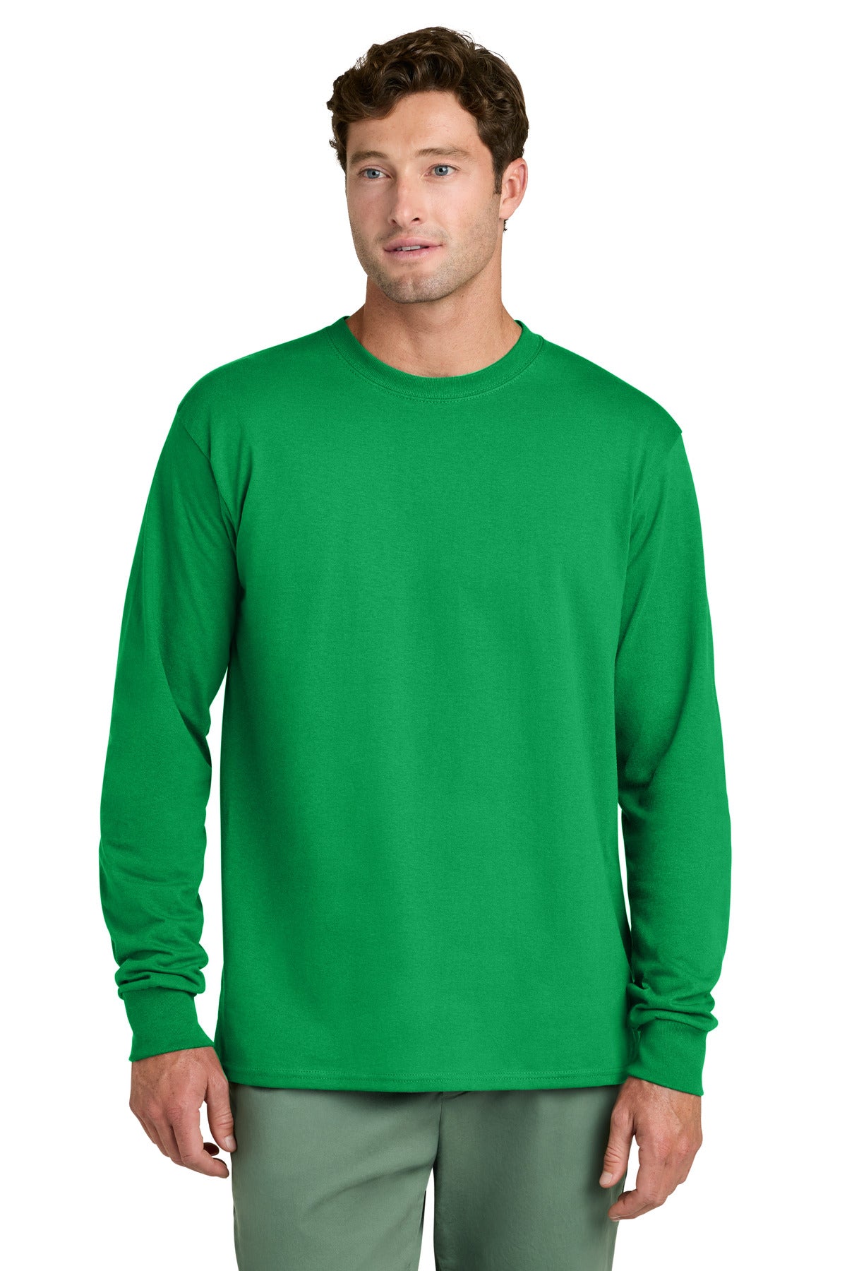Custom Embroidery or DTF Print - Port & Co ® Long Sleeve Core Cotton Tee. PC54LS