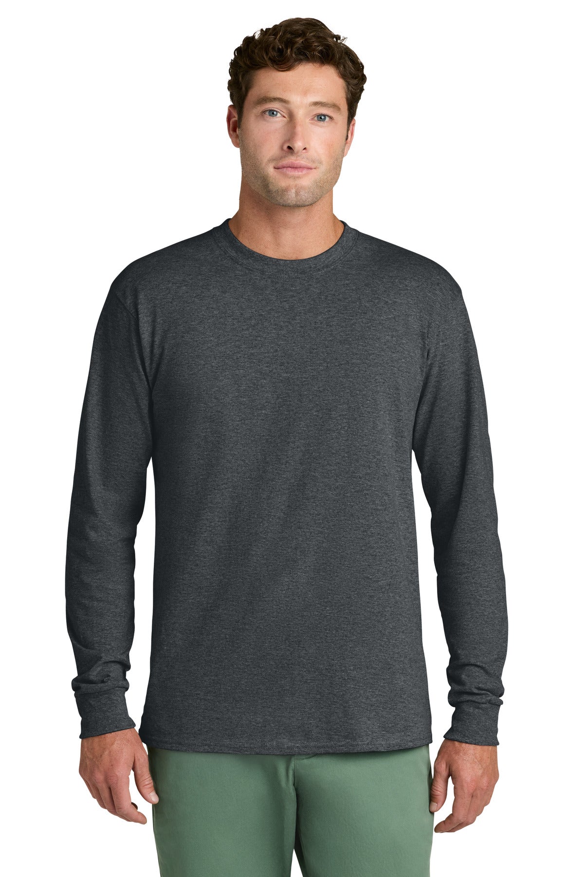Custom Embroidery or DTF Print - Port & Co ® Long Sleeve Core Cotton Tee. PC54LS