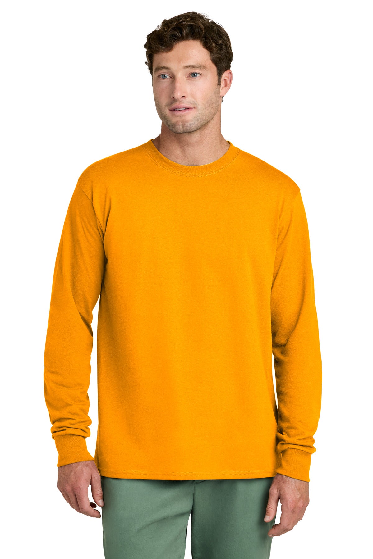 Custom Embroidery or DTF Print - Port & Co ™ Long Sleeve Core Cotton Tee. PC54LS