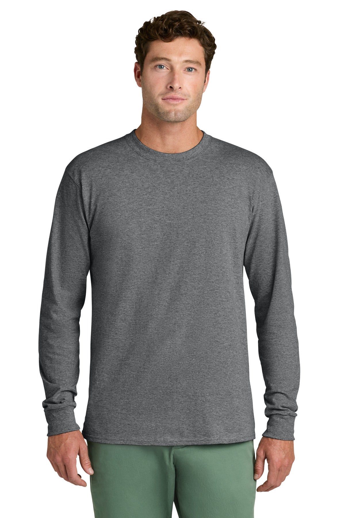 Custom Embroidery or DTF Print - Port & Co ® Long Sleeve Core Cotton Tee. PC54LS