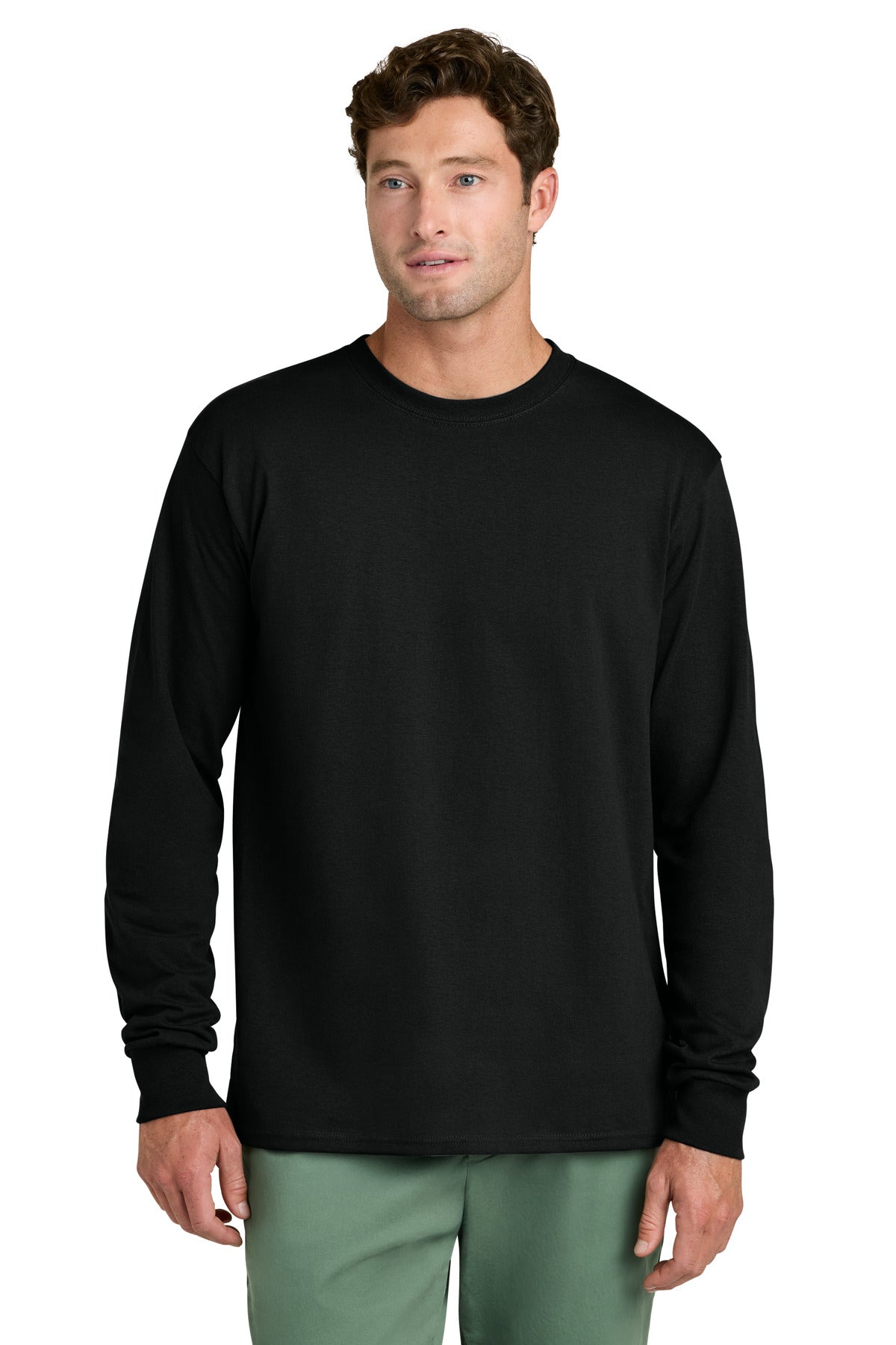 Custom Embroidery or DTF Print - Port & Co ® Long Sleeve Core Cotton Tee. PC54LS