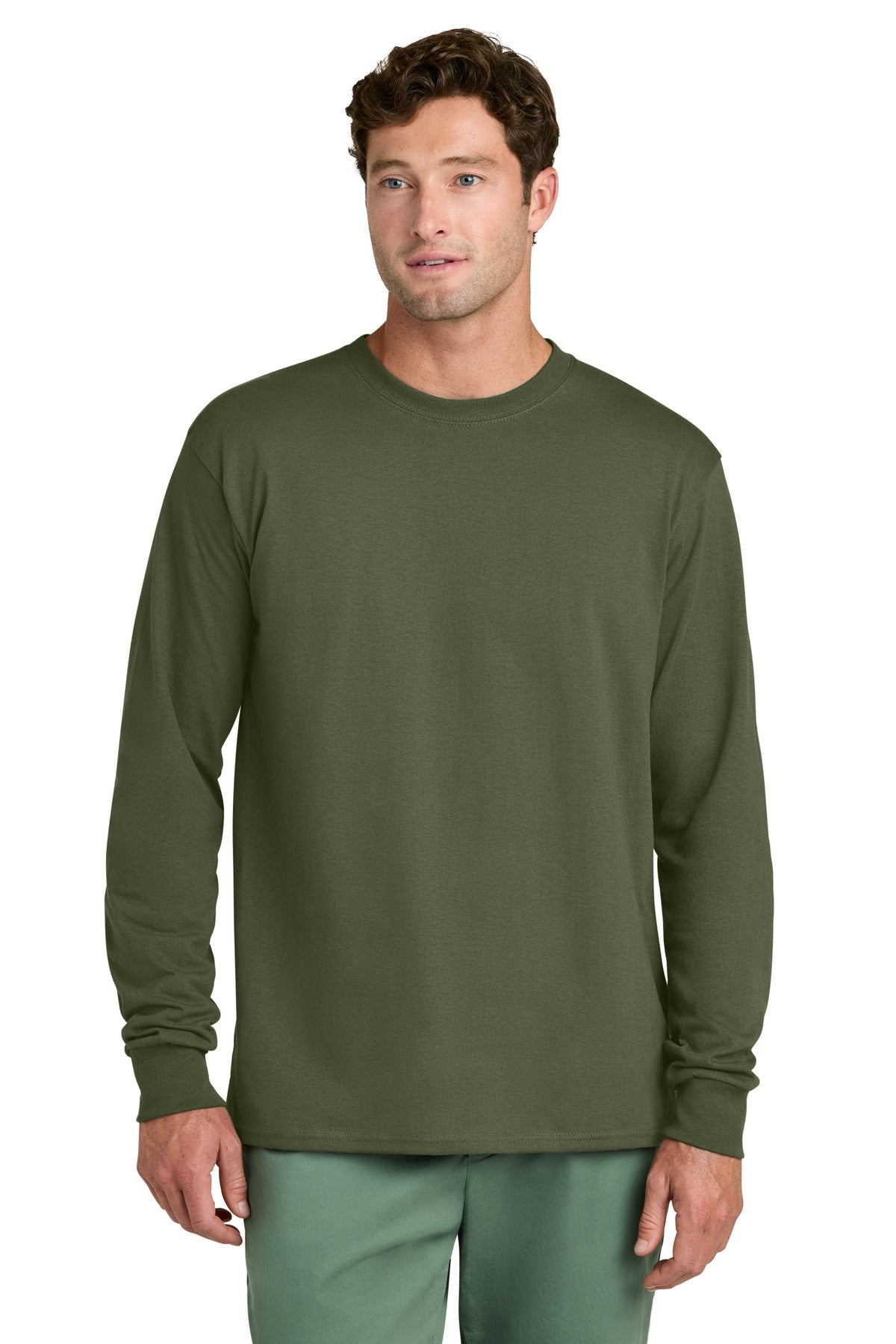 Custom Embroidery or DTF Print - Port & Co ® Long Sleeve Core Cotton Tee. PC54LS