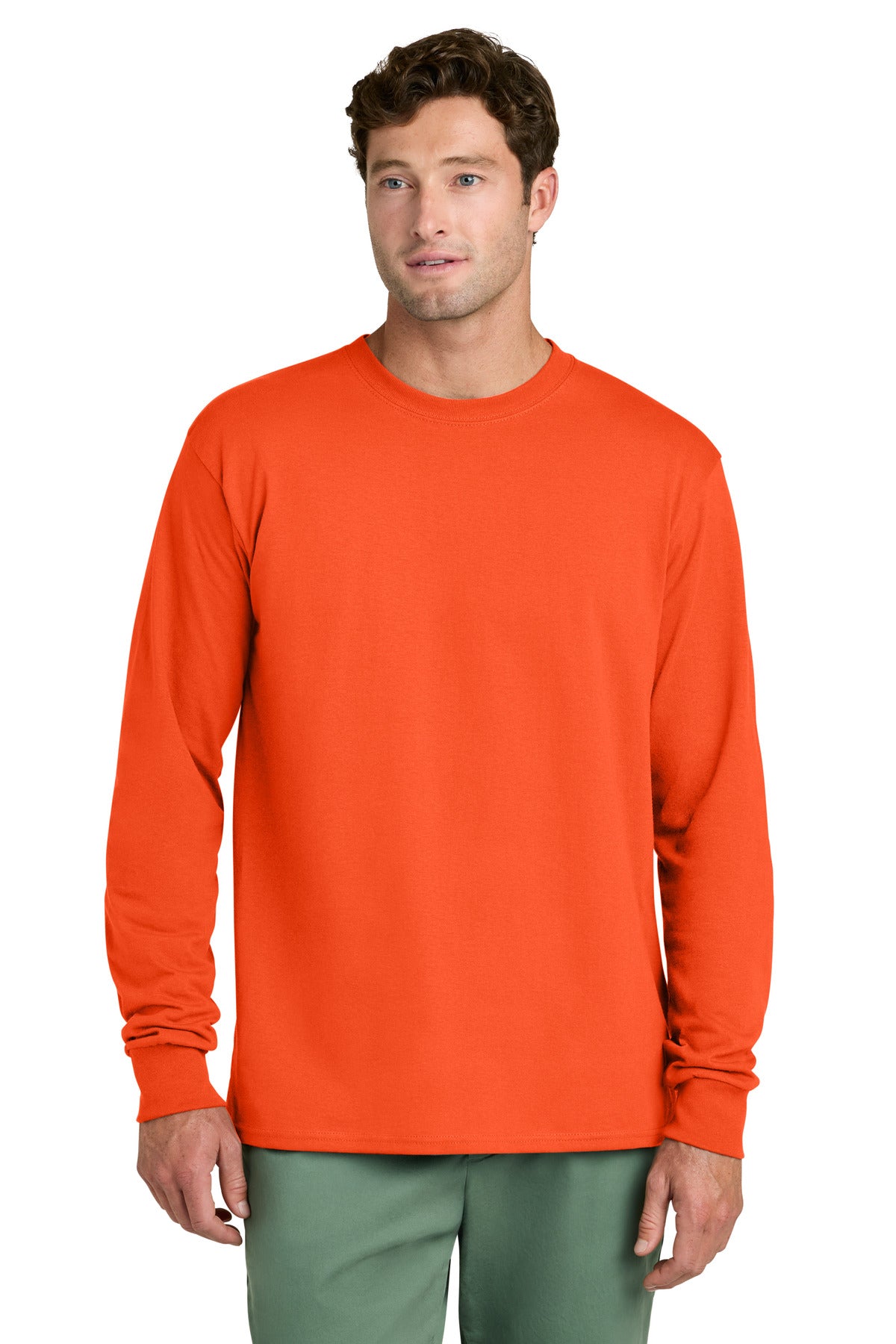 Custom Embroidery or DTF Print - Port & Co ™ Long Sleeve Core Cotton Tee. PC54LS