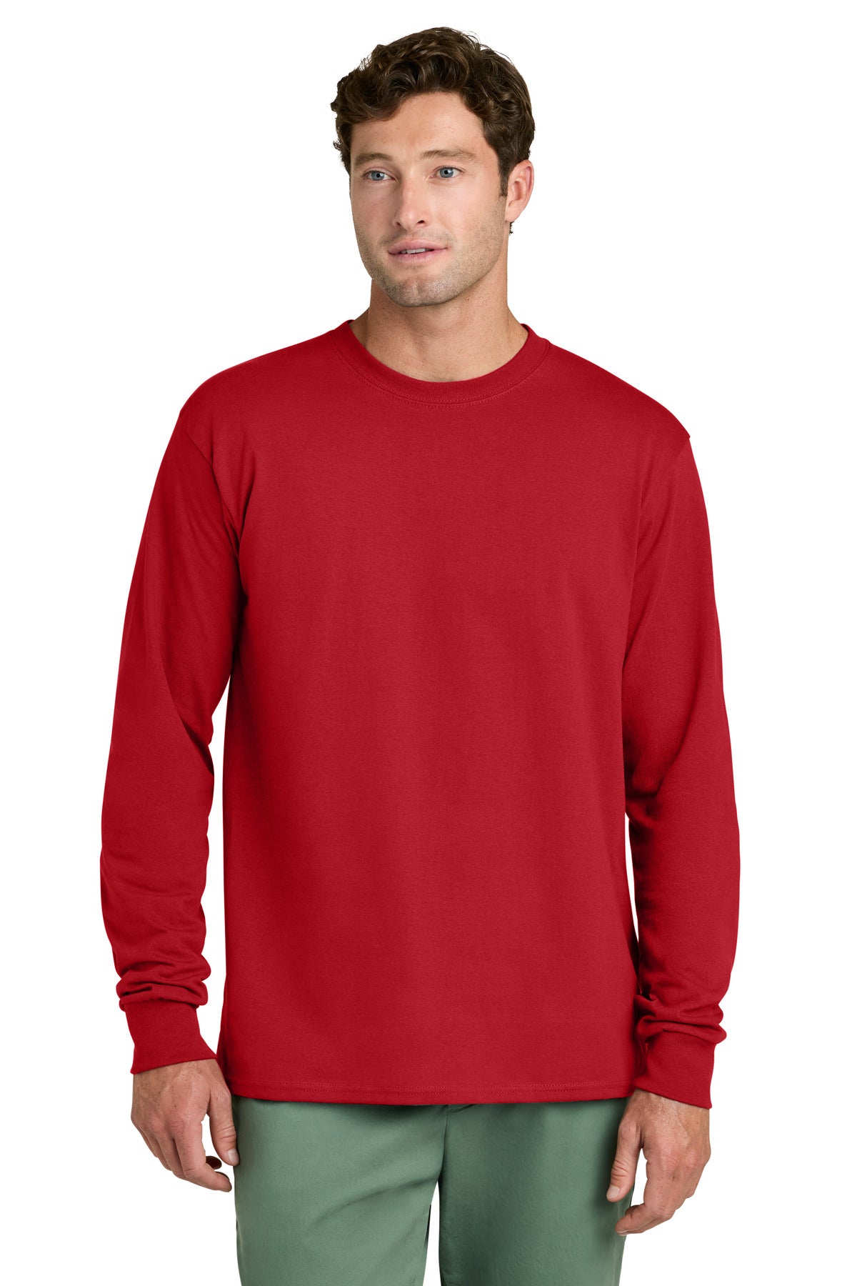Custom Embroidery or DTF Print - Port & Co ® Long Sleeve Core Cotton Tee. PC54LS