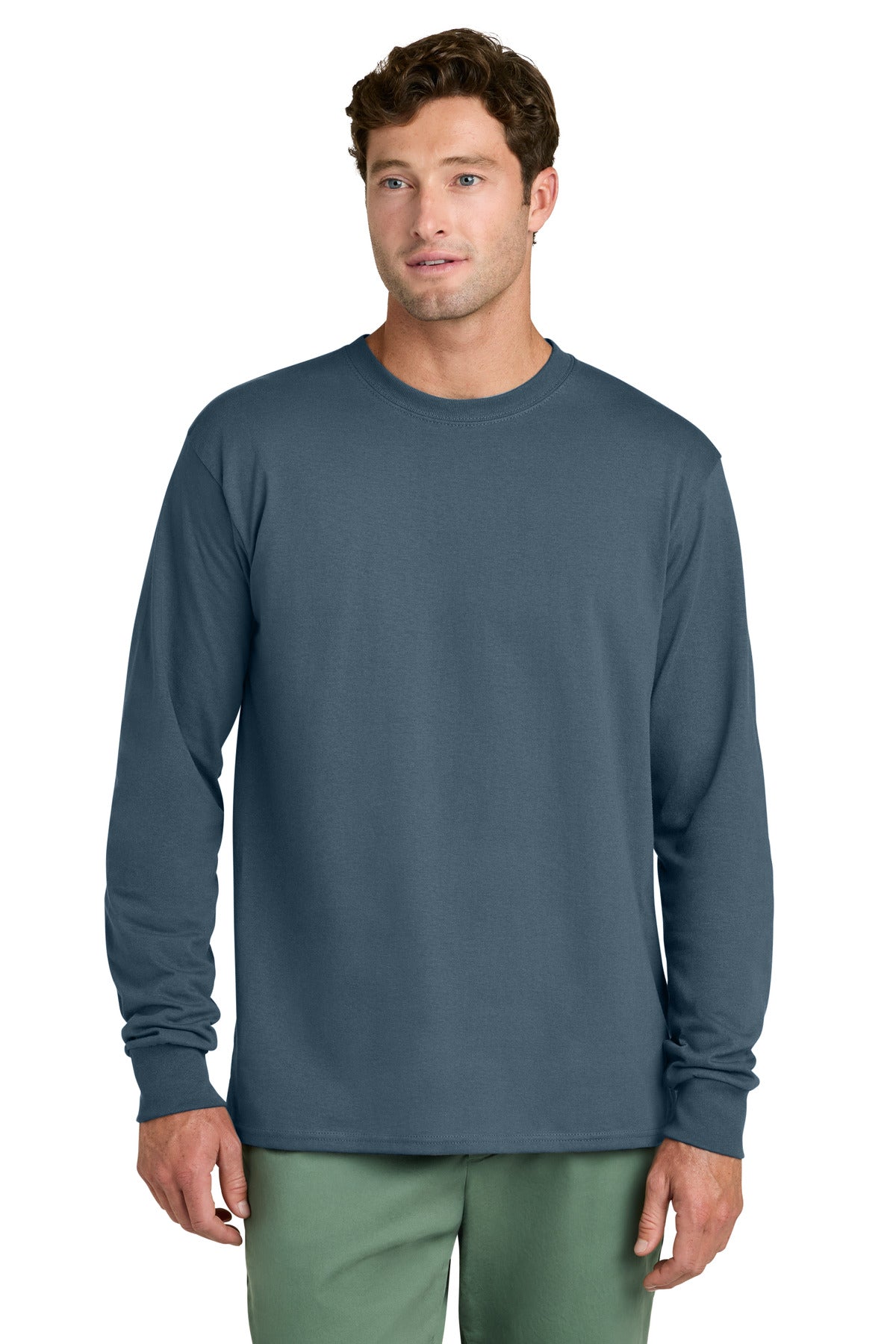 Custom Embroidery or DTF Print - Port & Co ™ Long Sleeve Core Cotton Tee. PC54LS