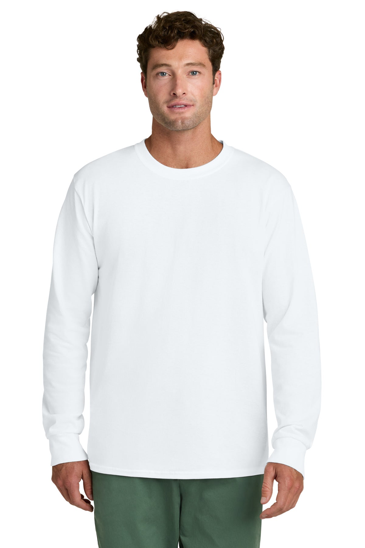 Custom Embroidery or DTF Print - Port & Co ® Long Sleeve Core Cotton Tee. PC54LS