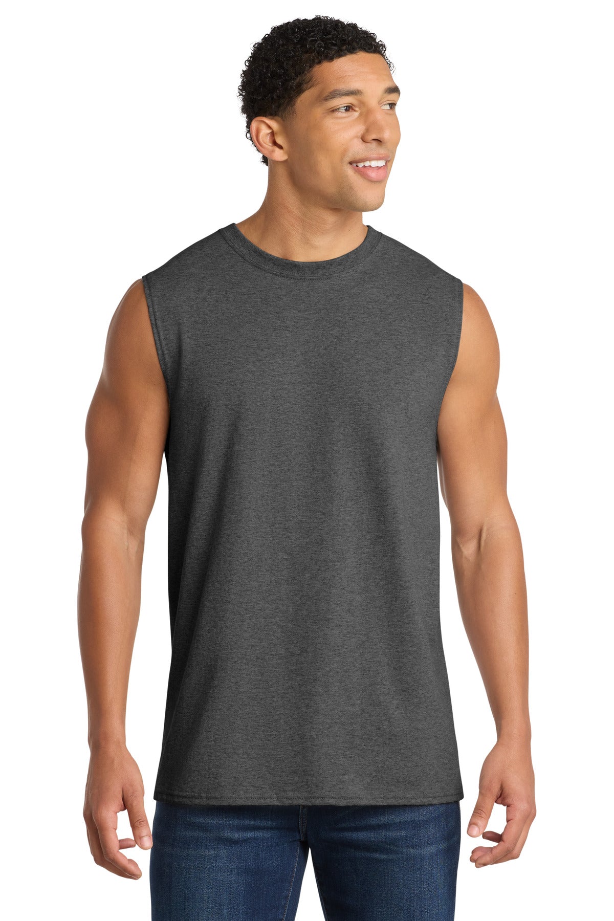 Custom Embroidery or DTF Print - Port & Co ® Core Cotton Sleeveless Tee. PC54SL