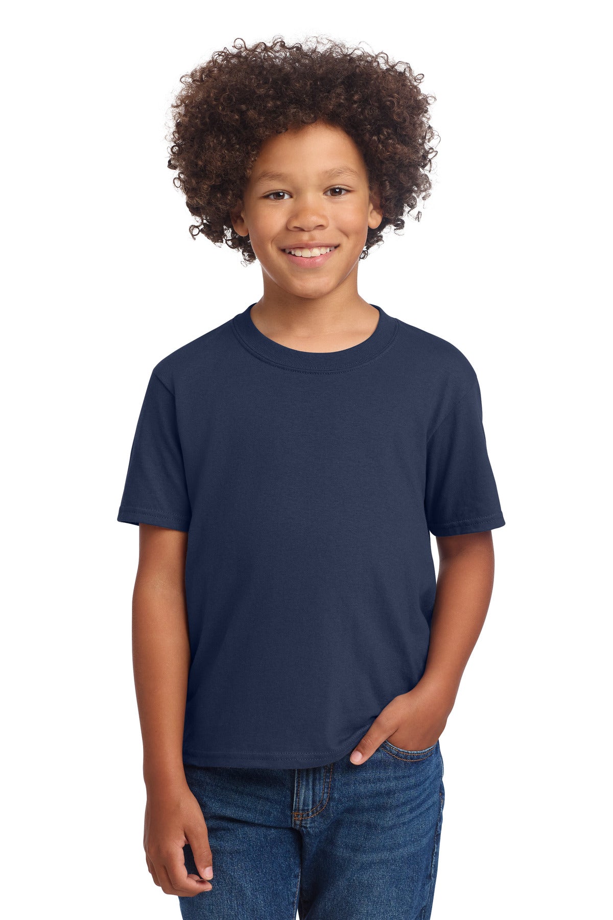 Custom Embroidery or DTF Print - Port & Co ® Youth Core Cotton DTG Tee PC54YDTG