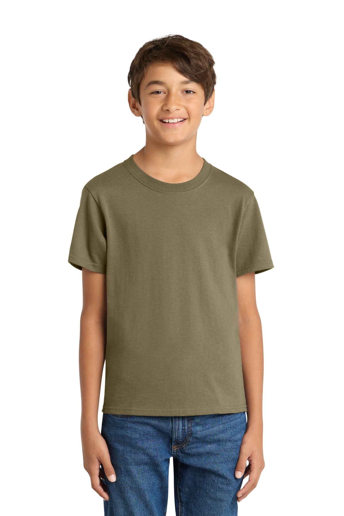 Custom Embroidery or DTF Print - Port & Co ® Youth Core Cotton Tee. PC54Y