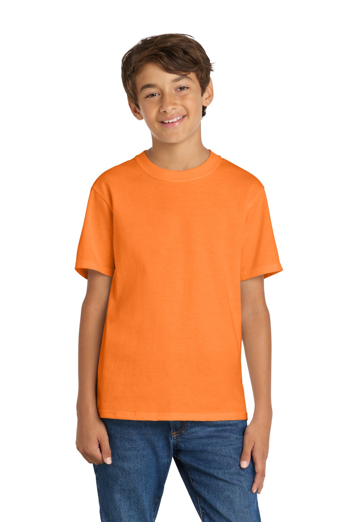 Custom Embroidery or DTF Print - Port & Co ® Youth Core Cotton Tee. PC54Y