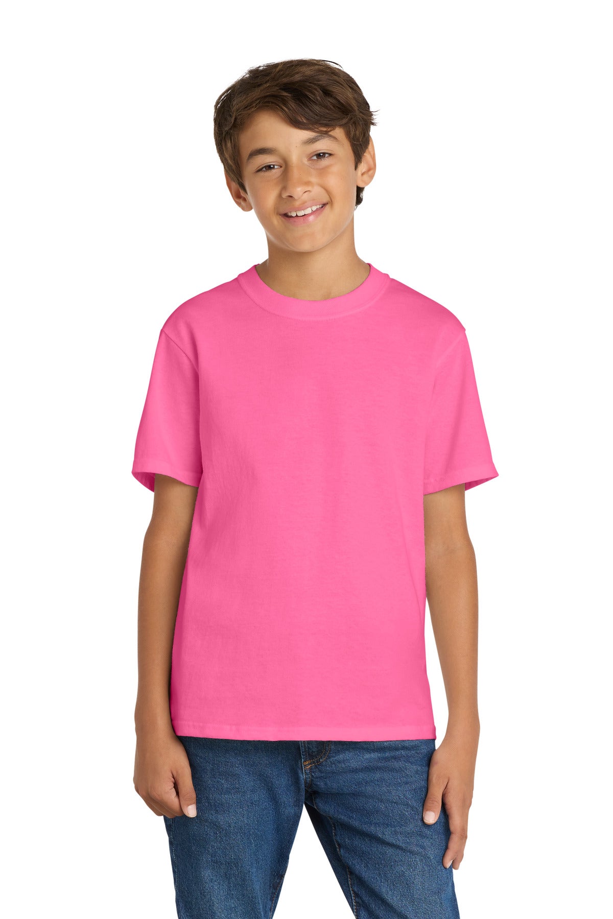 Custom Embroidery or DTF Print - Port & Co ® Youth Core Cotton Tee. PC54Y