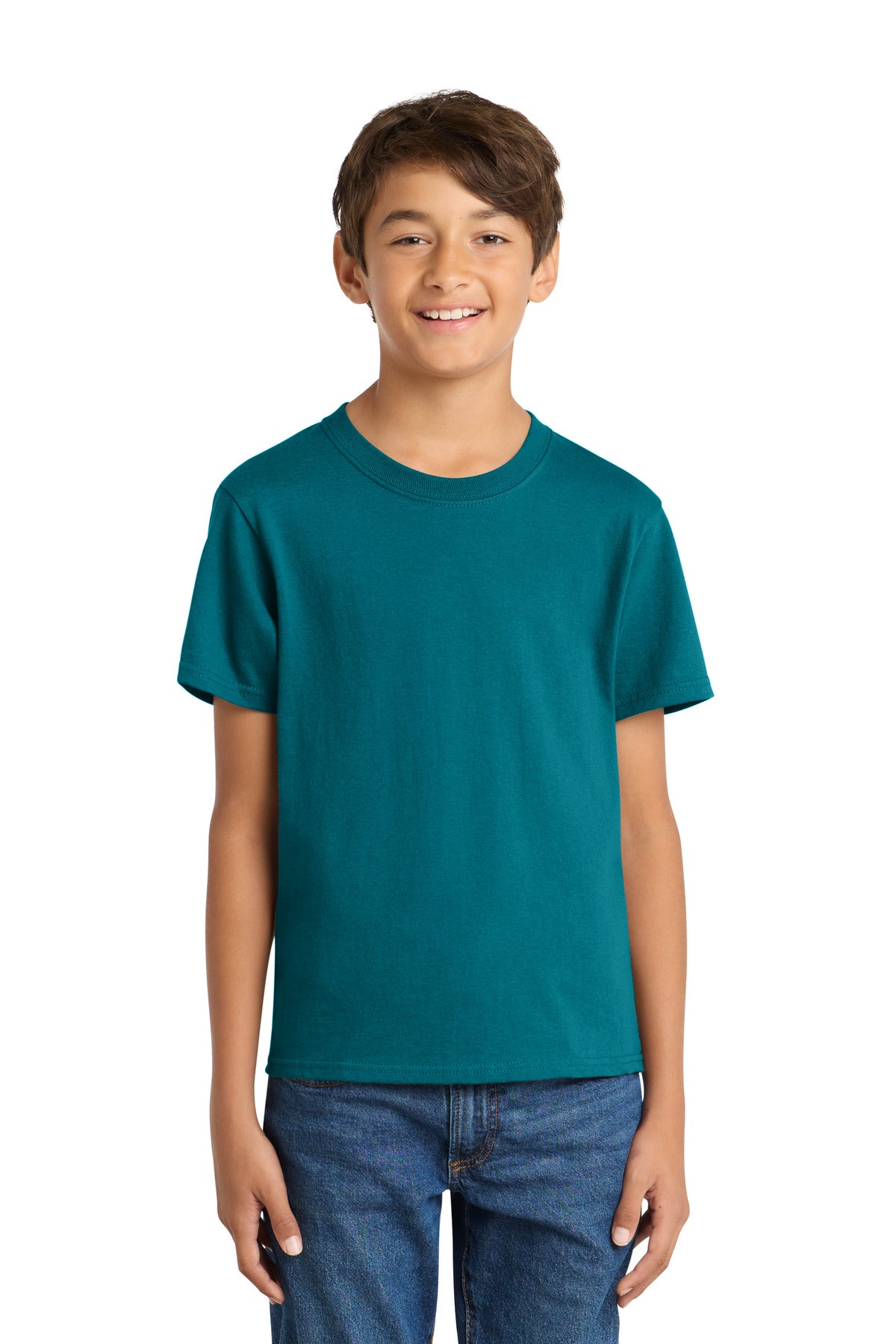 Custom Embroidery or DTF Print - Port & Co ® Youth Core Cotton Tee. PC54Y