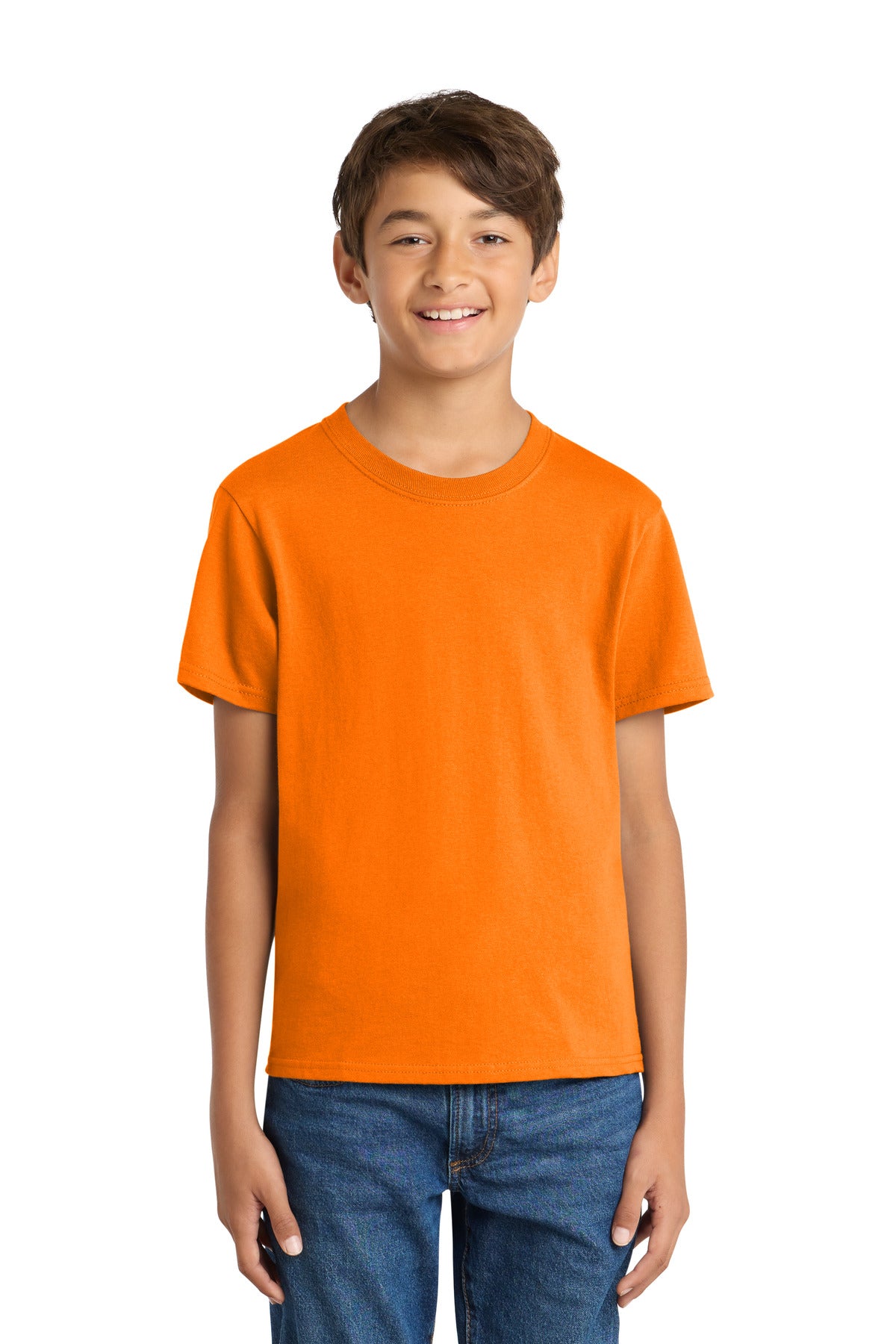 Custom Embroidery or DTF Print - Port & Co ® Youth Core Cotton Tee. PC54Y
