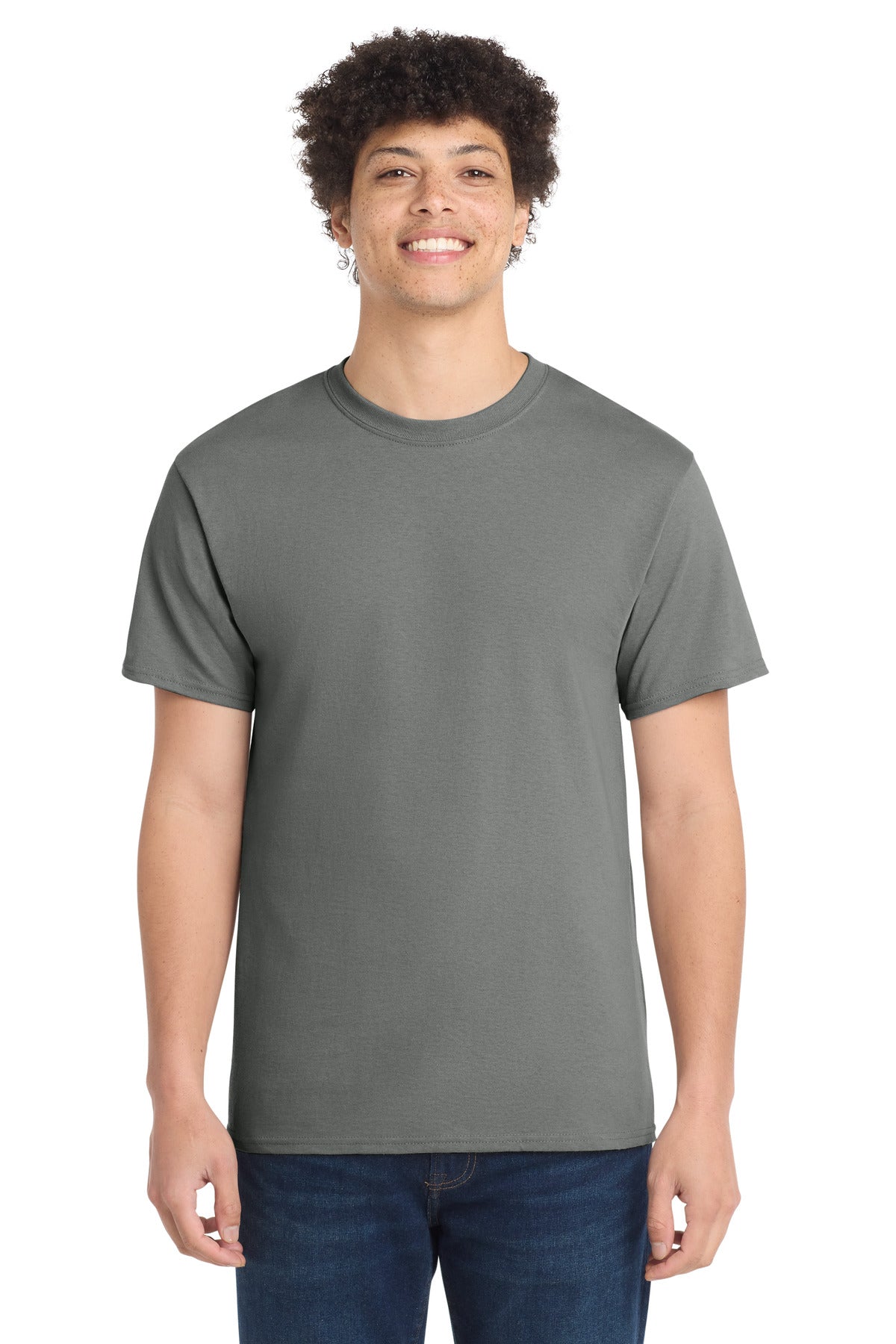 Custom Embroidery or DTF Print - Port & Co ® Core Cotton Tee. PC54