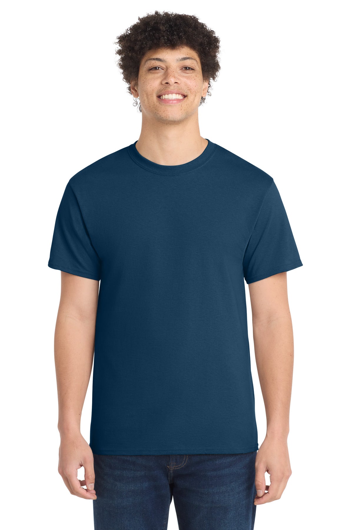 Custom Embroidery or DTF Print - Port & Co ® Core Cotton Tee. PC54