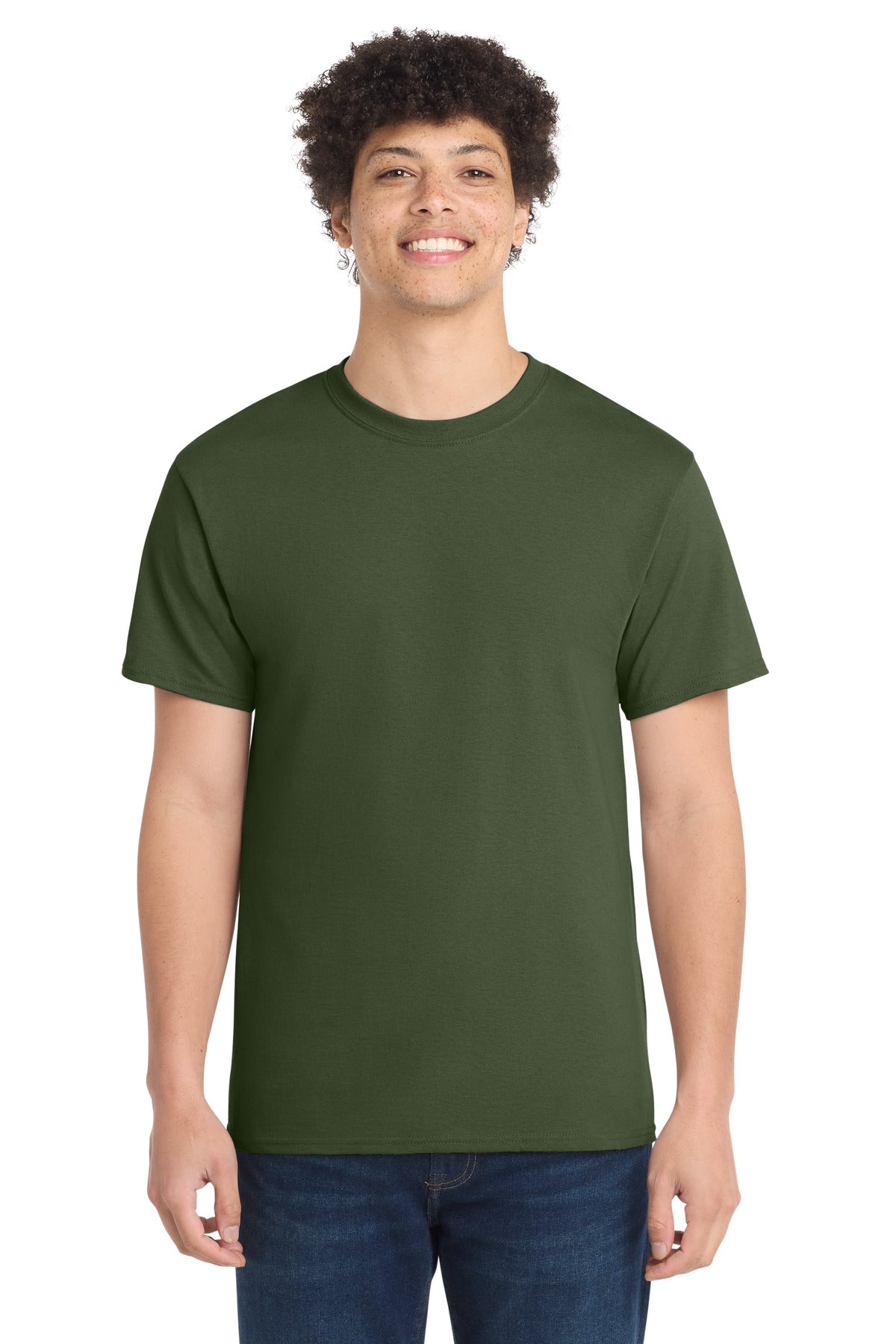 Custom Embroidery or DTF Print - Port & Co ® Core Cotton Tee. PC54