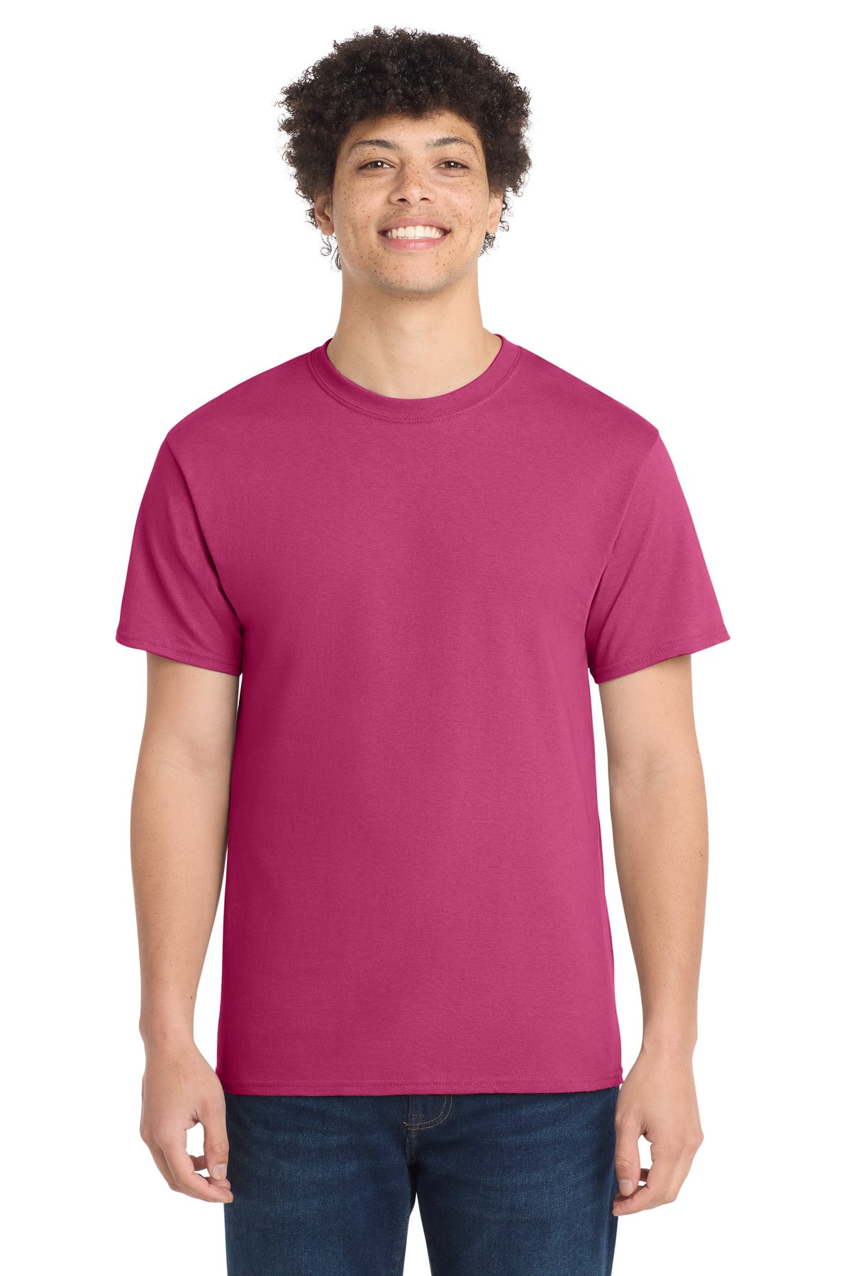 Custom Embroidery or DTF Print - Port & Co ® Core Cotton Tee. PC54