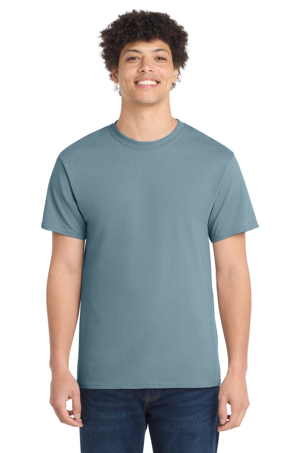 Custom Embroidery or DTF Print - Port & Co ® Core Cotton Tee. PC54
