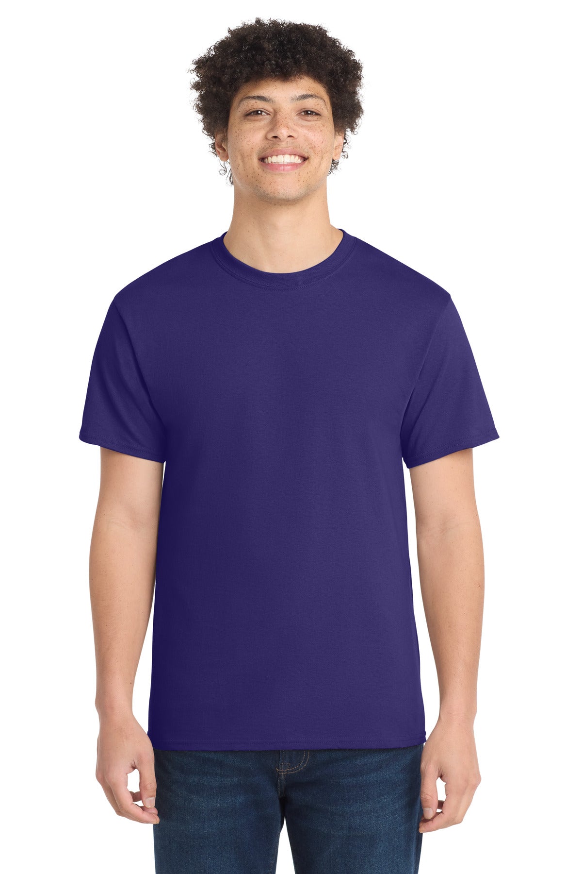 Custom Embroidery or DTF Print - Port & Co ® Core Cotton Tee. PC54
