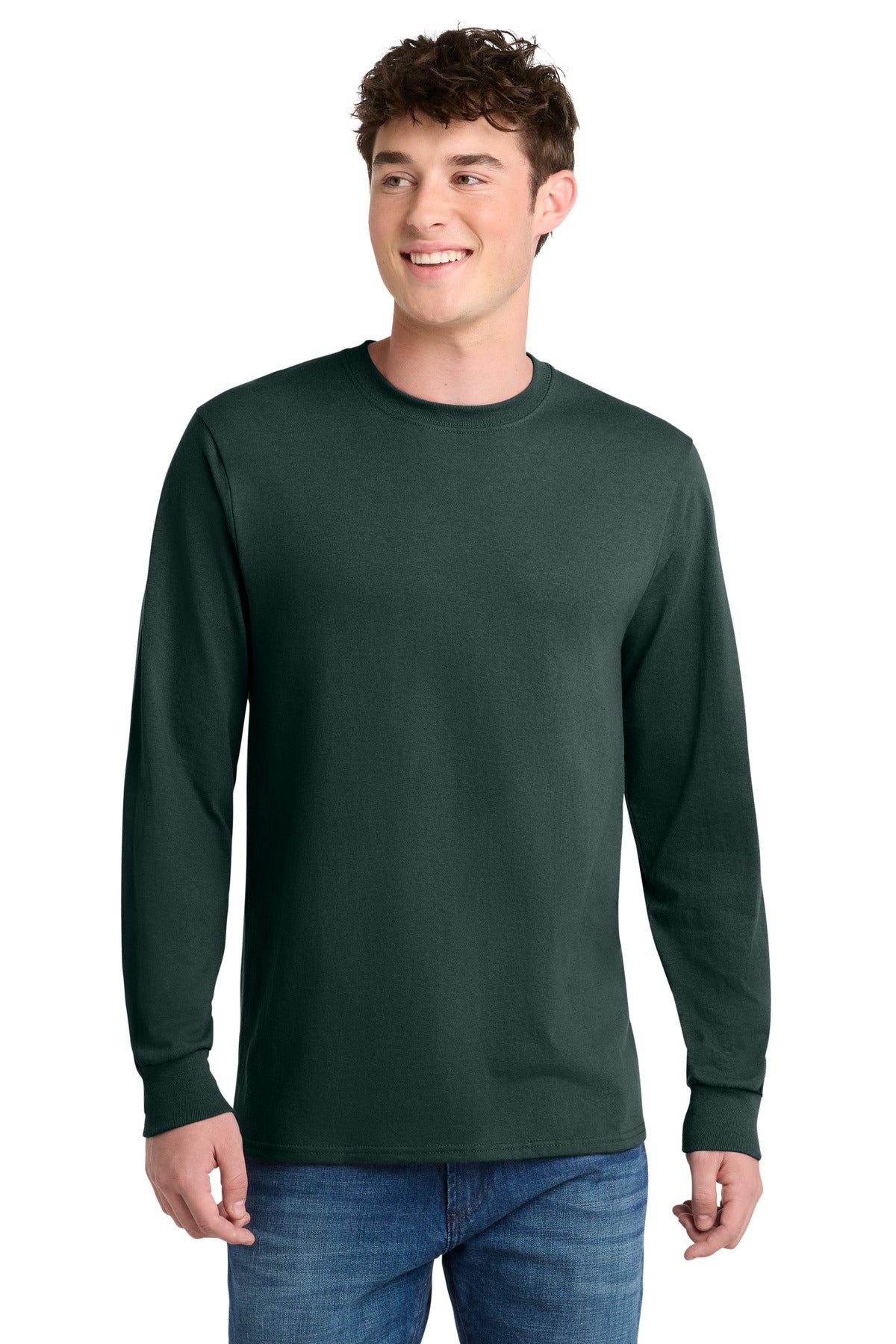 Custom Embroidery or DTF Print - Port & Co ® Tall Long Sleeve Core Blend Tee. PC55LST