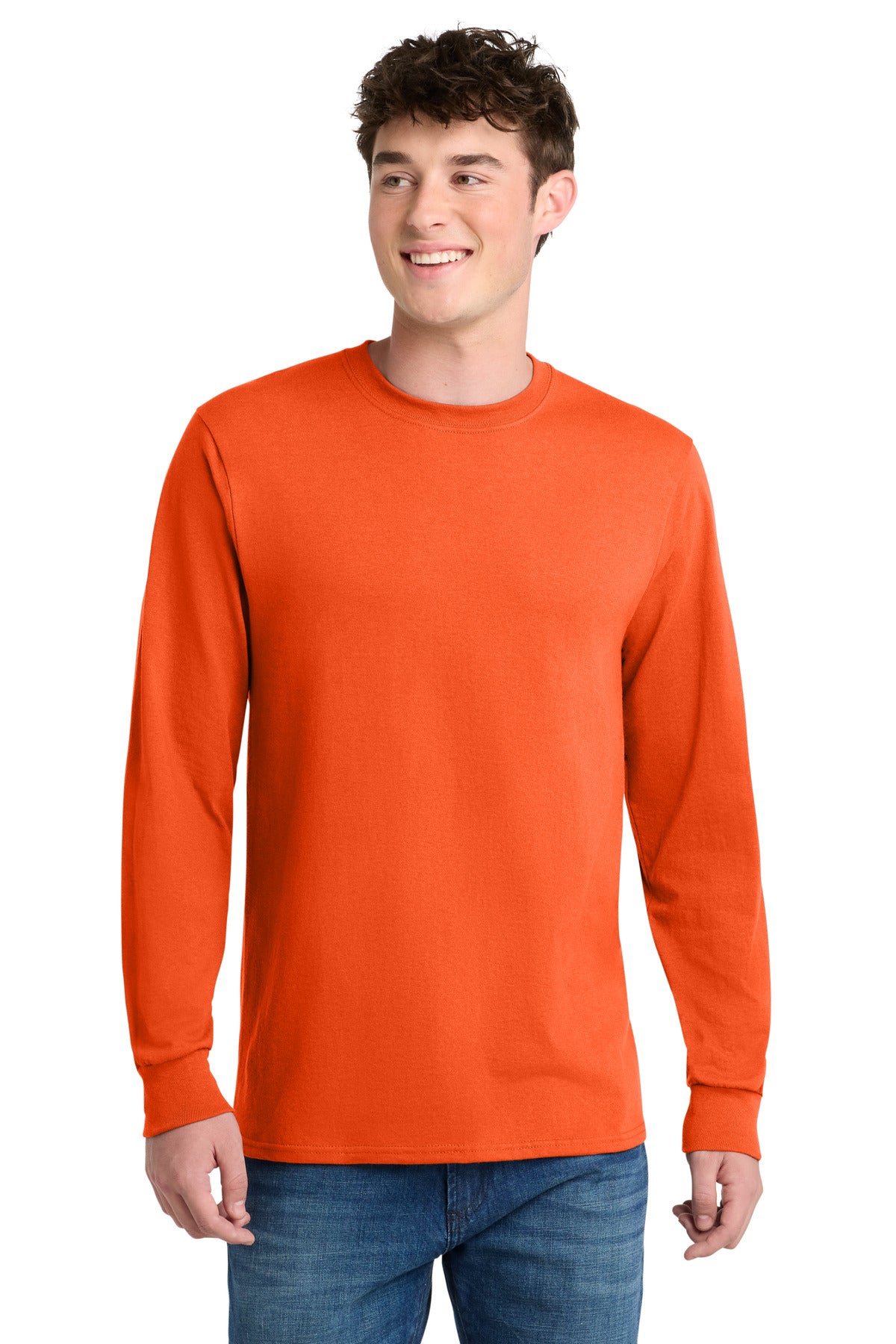 Custom Embroidery or DTF Print - Port & Co ® Tall Long Sleeve Core Blend Tee. PC55LST