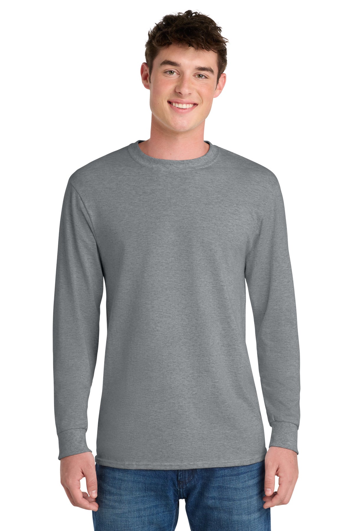 Custom Embroidery or DTF Print - Port & Co ® Long Sleeve Core Blend Tee. PC55LS