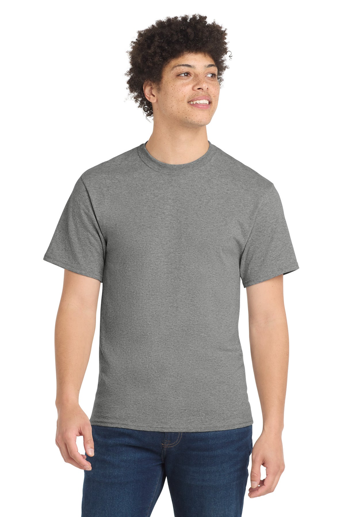 Custom Embroidery or DTF Print - Port & Co ® Tall Core Blend Tee. PC55T