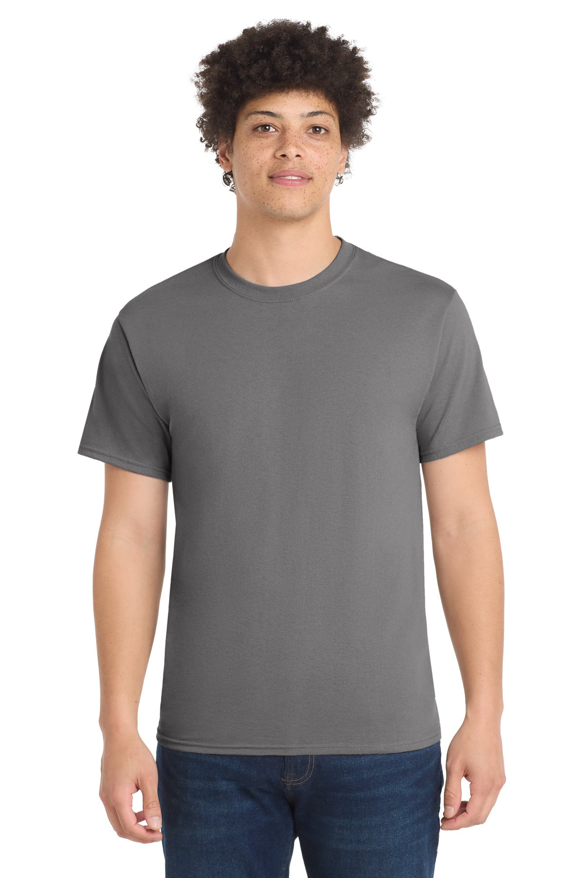 Custom Embroidery or DTF Print - Port & Co ® Tall Core Blend Tee. PC55T