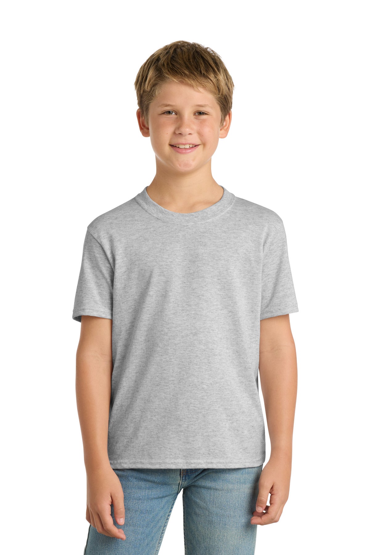 Custom Embroidery or DTF Print - Port & Co ® Youth Core Blend Tee. PC55Y