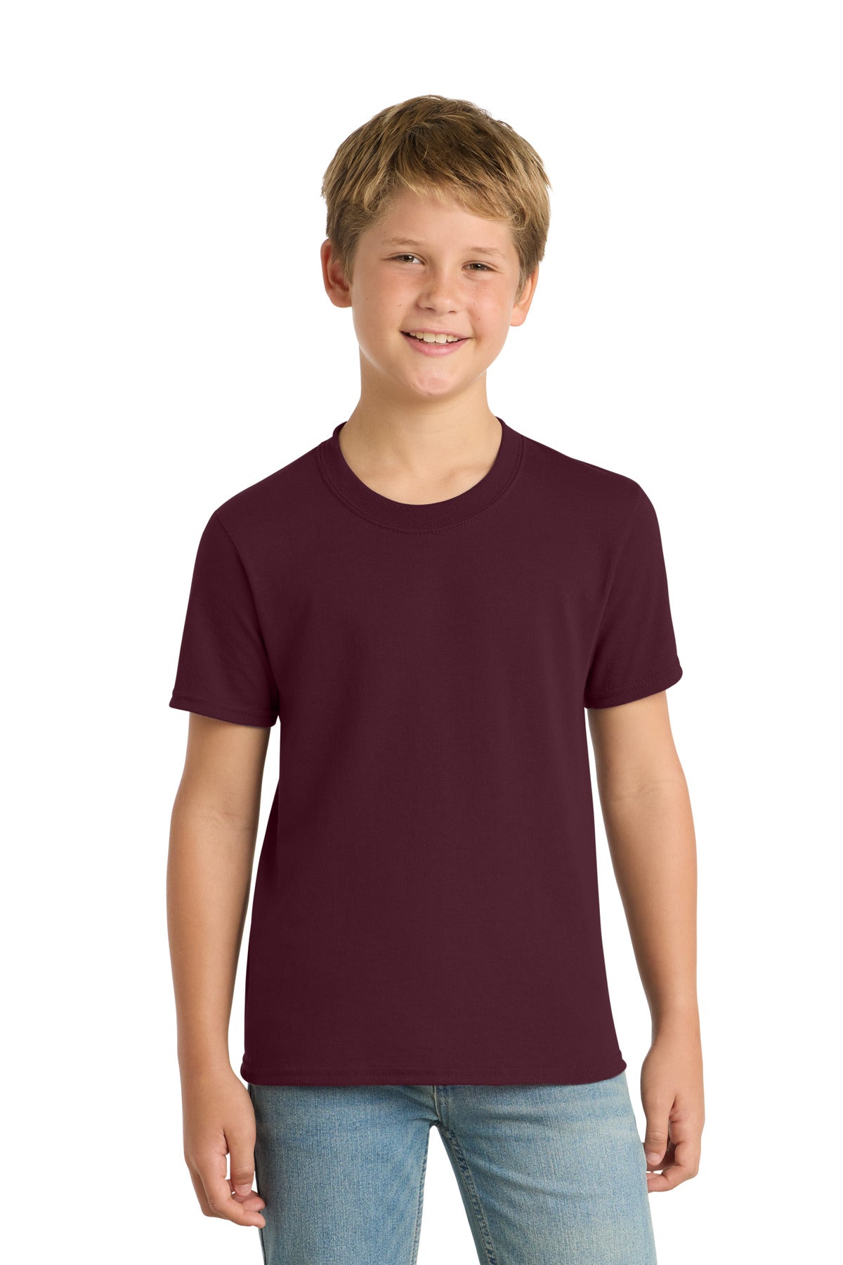 Custom Embroidery or DTF Print - Port & Co ® Youth Core Blend Tee. PC55Y