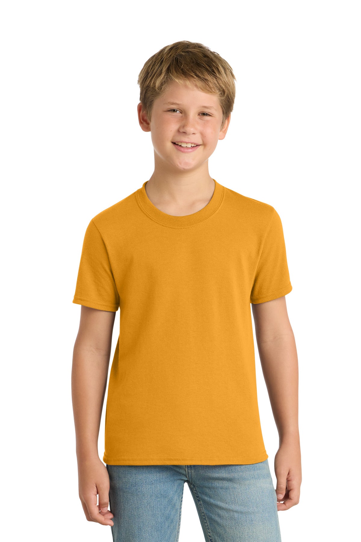 Custom Embroidery or DTF Print - Port & Co ® Youth Core Blend Tee. PC55Y